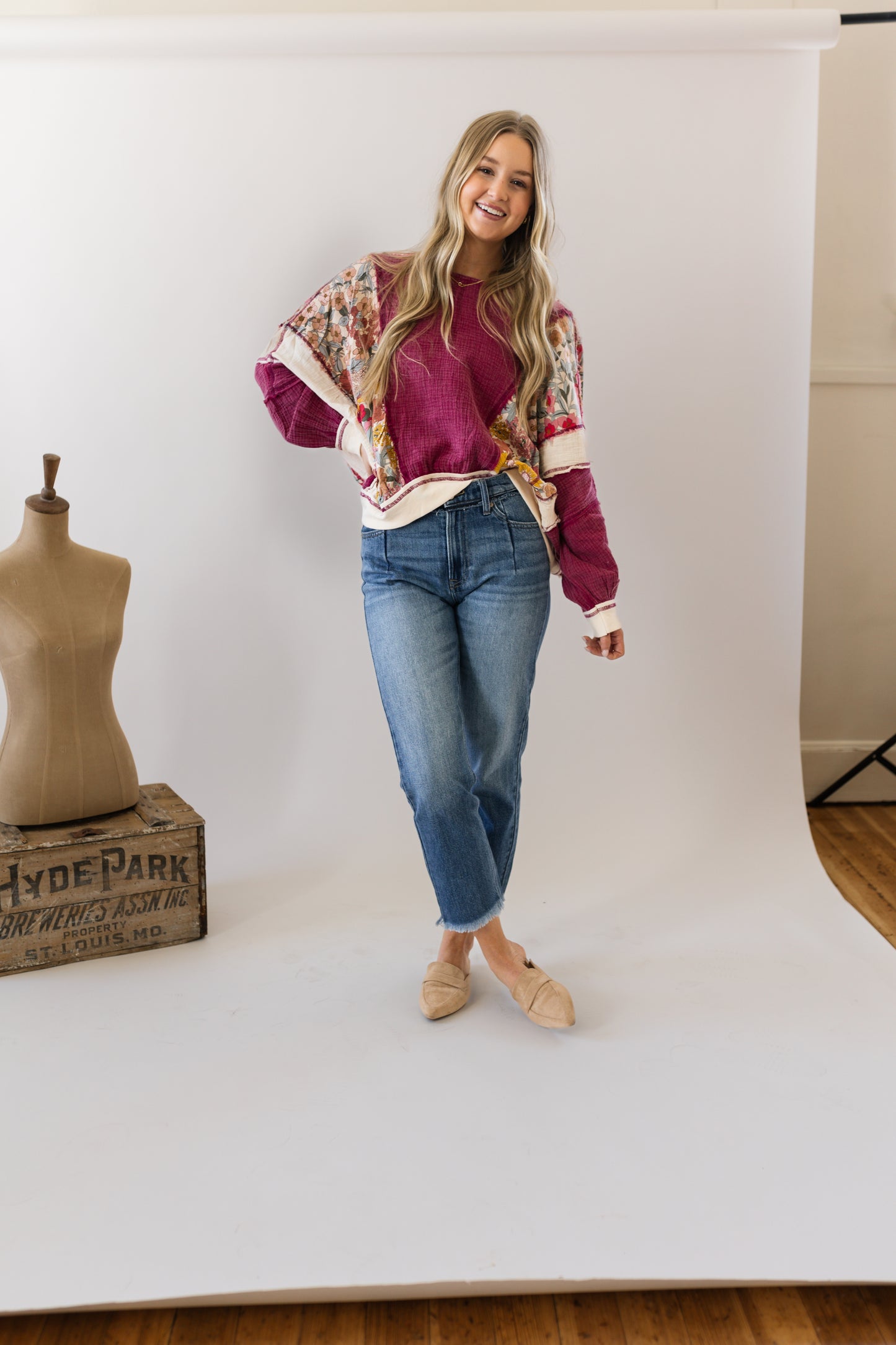 Patchwork Floral Top