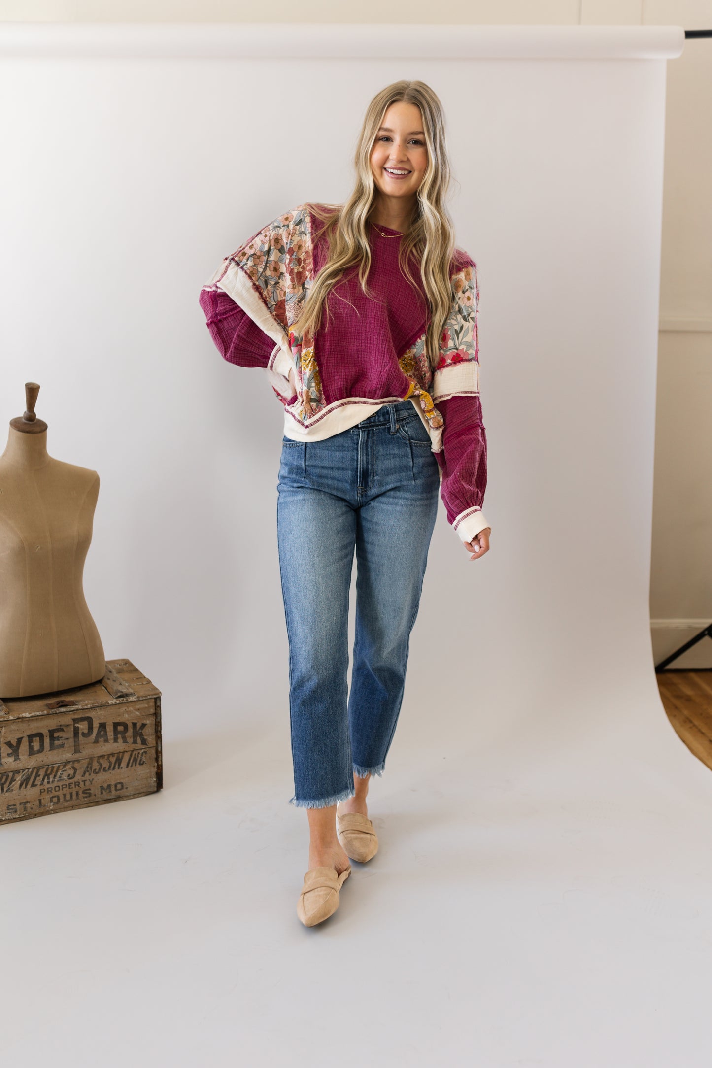 Patchwork Floral Top