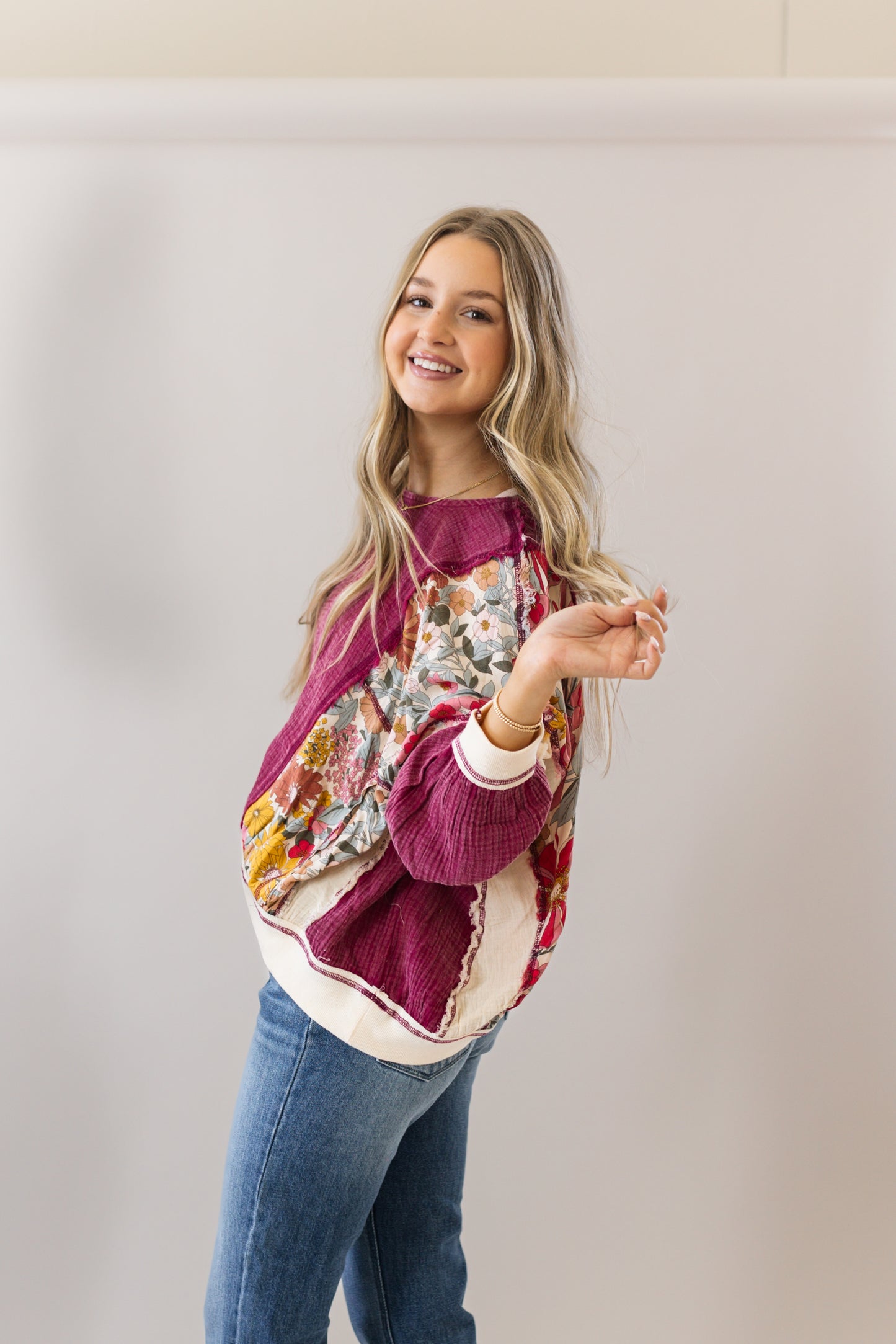 Patchwork Floral Top