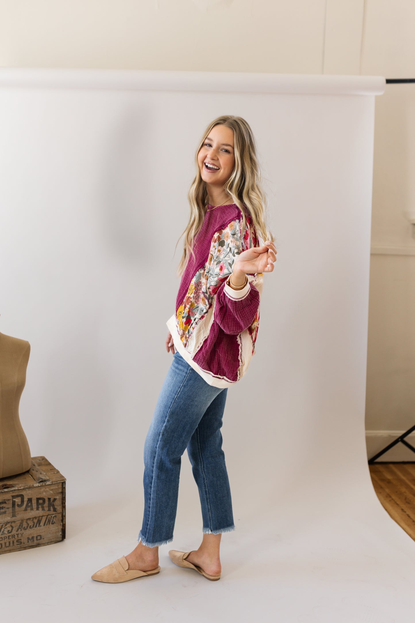Patchwork Floral Top