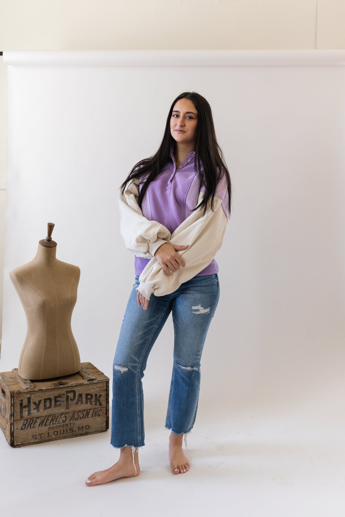 Oversized Colorblock Sweatshirt
