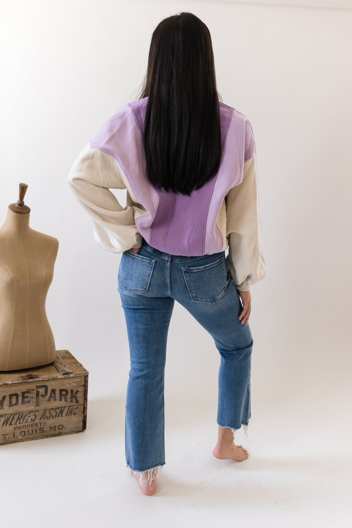 Oversized Colorblock Sweatshirt