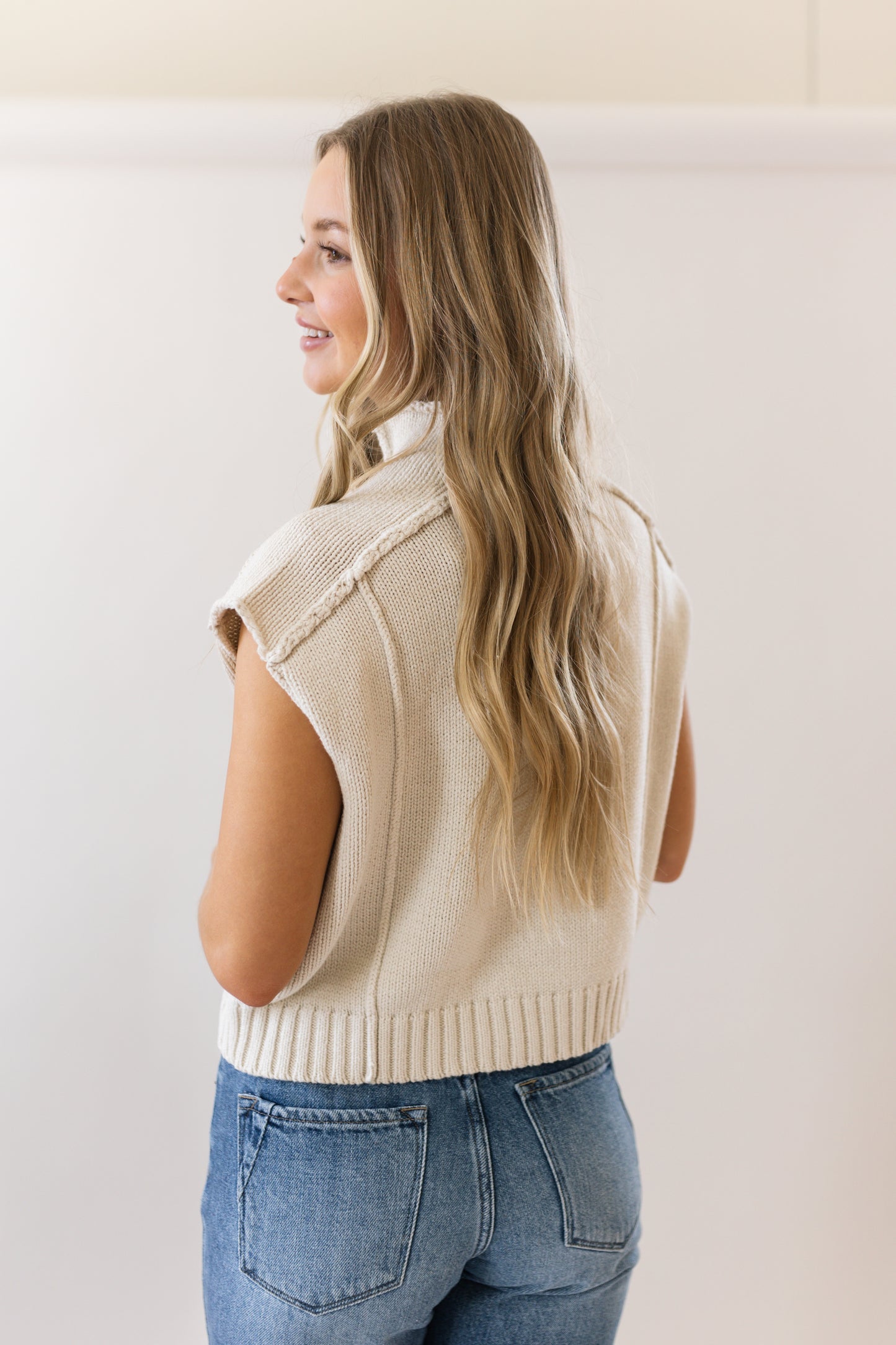 Raw Edge Knit Vest
