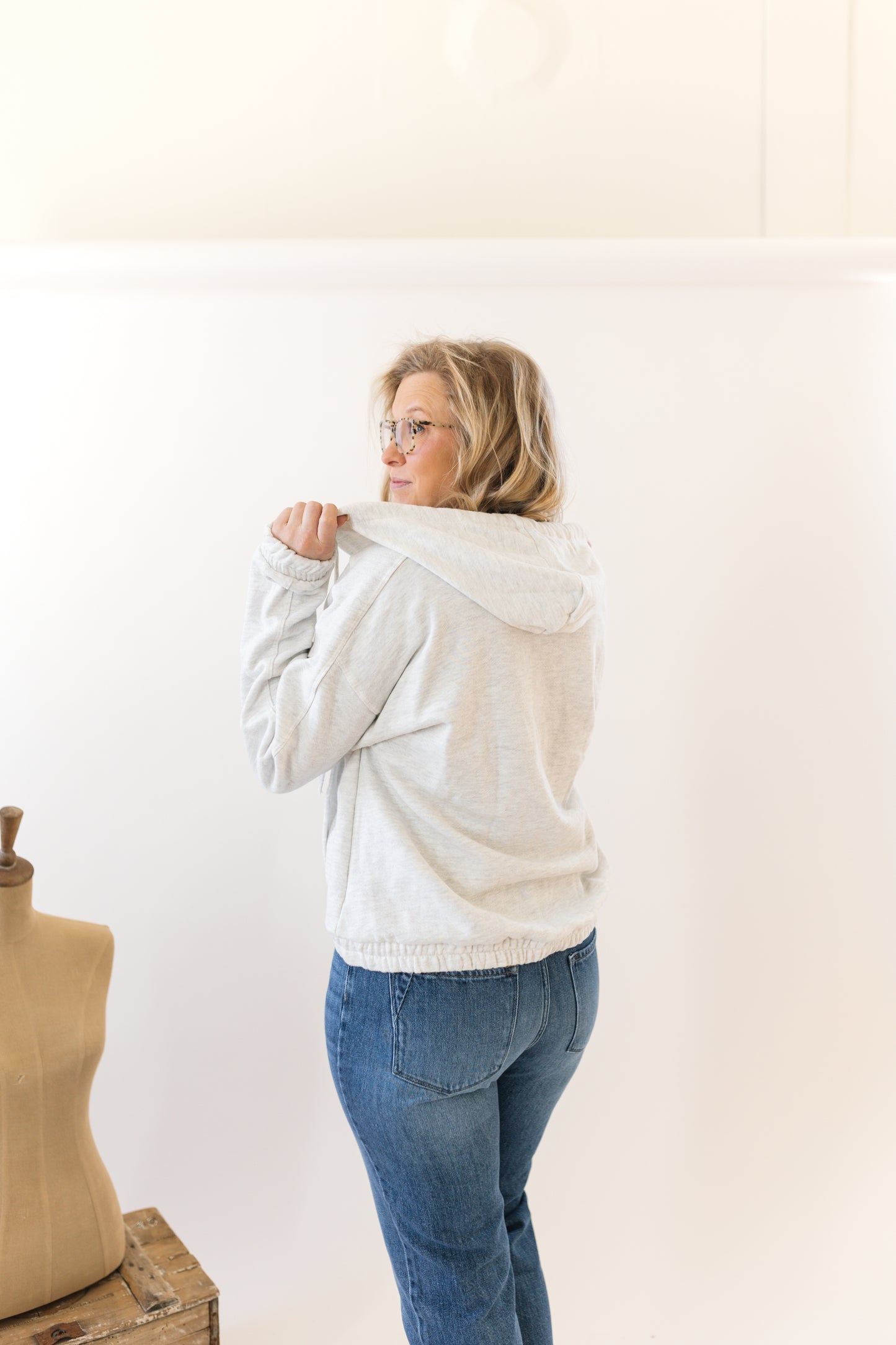Drawstring Hoodie Top