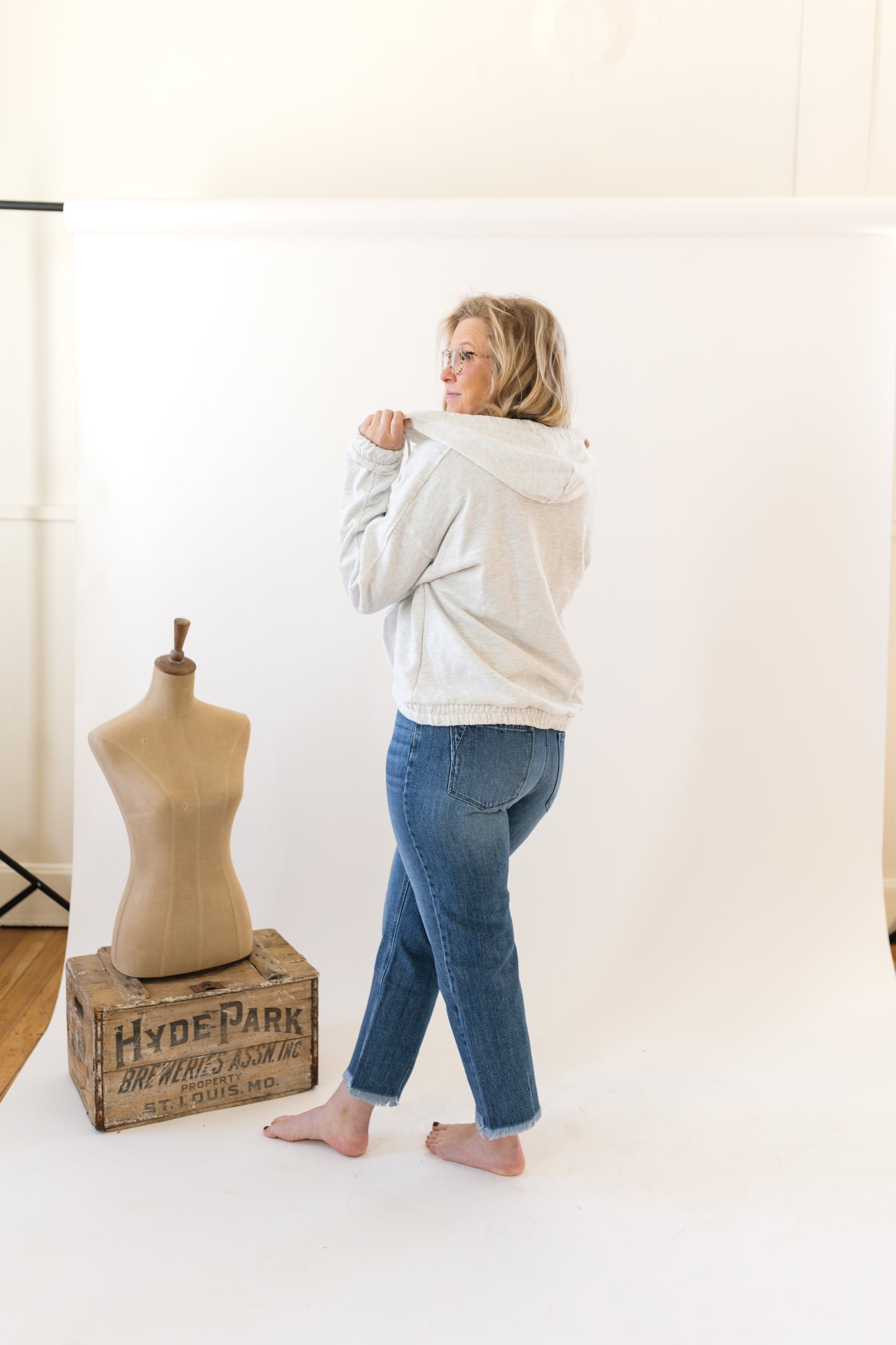 Drawstring Hoodie Top
