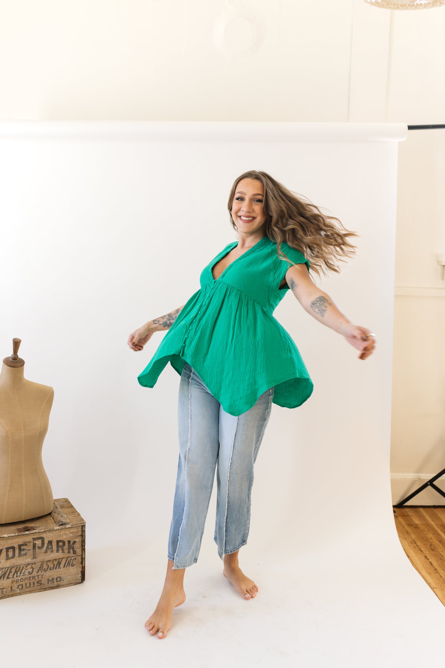 Pin Tuck Blouse
