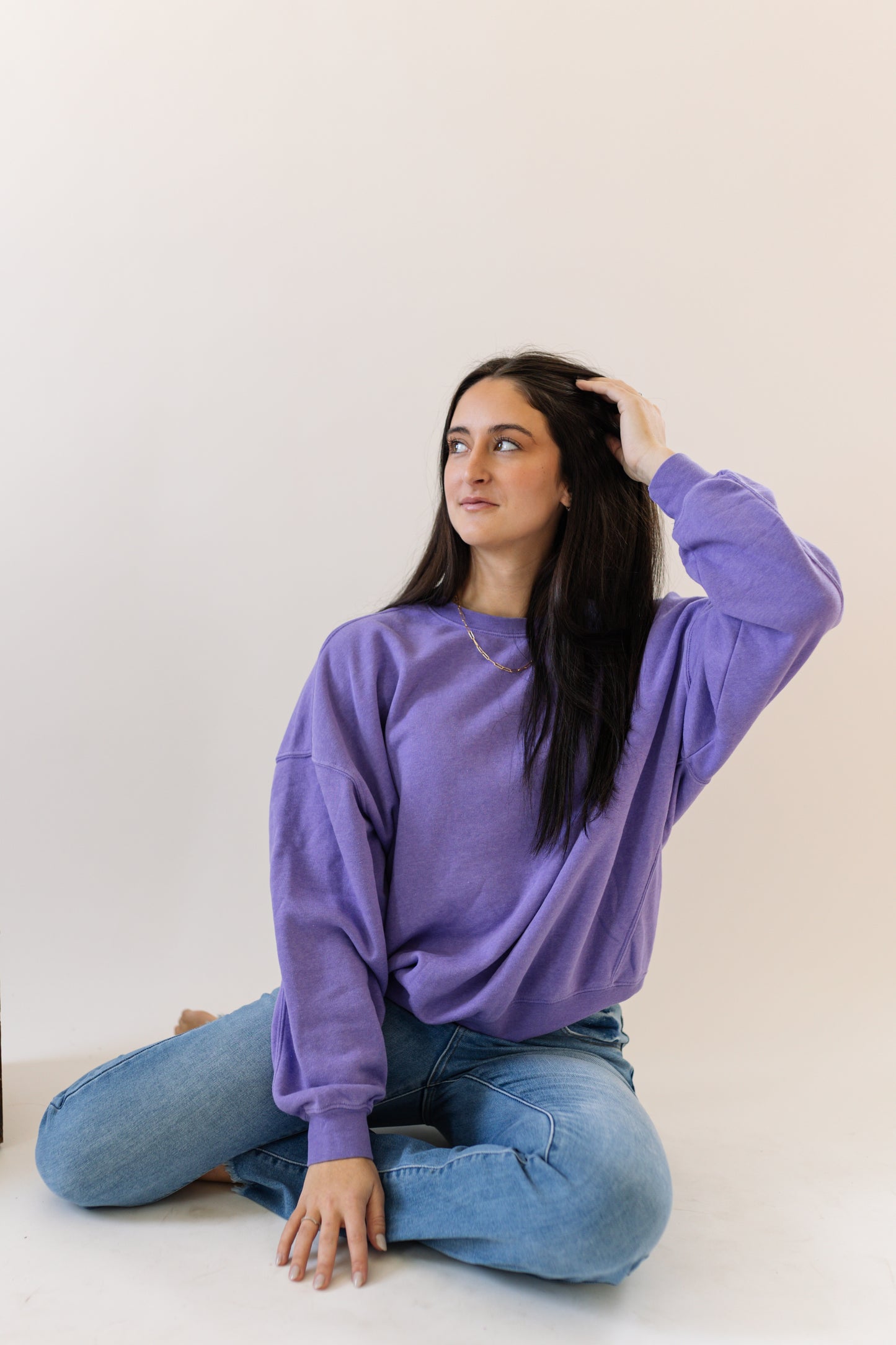 Purple Crewneck Sweatshirt