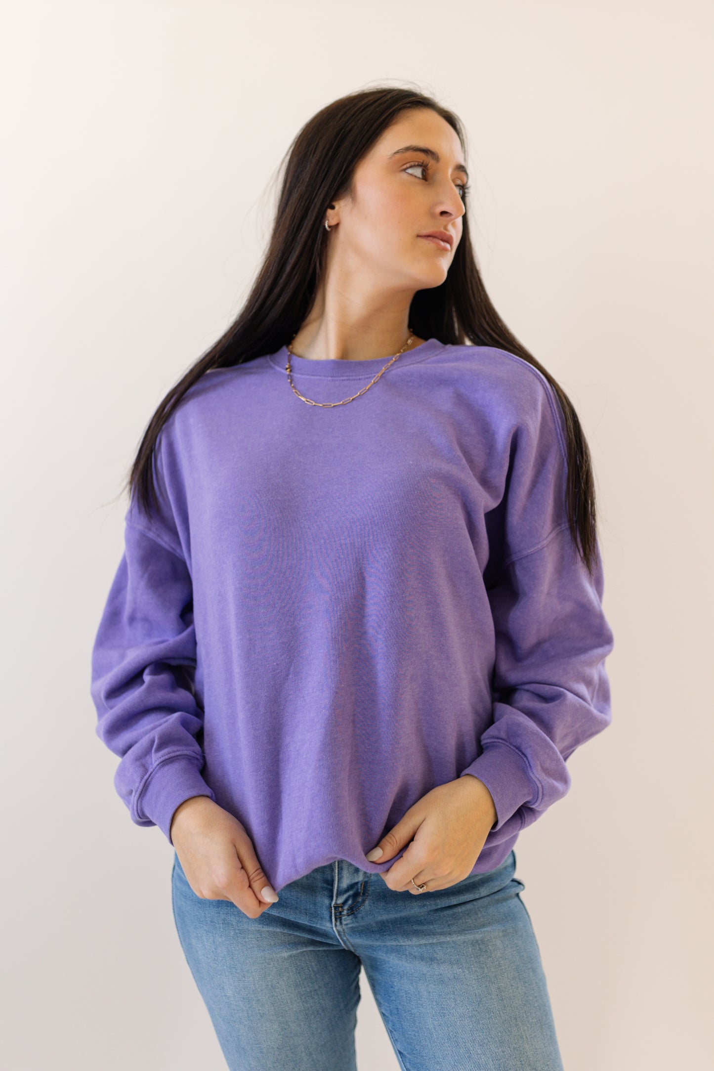 Purple Crewneck Sweatshirt