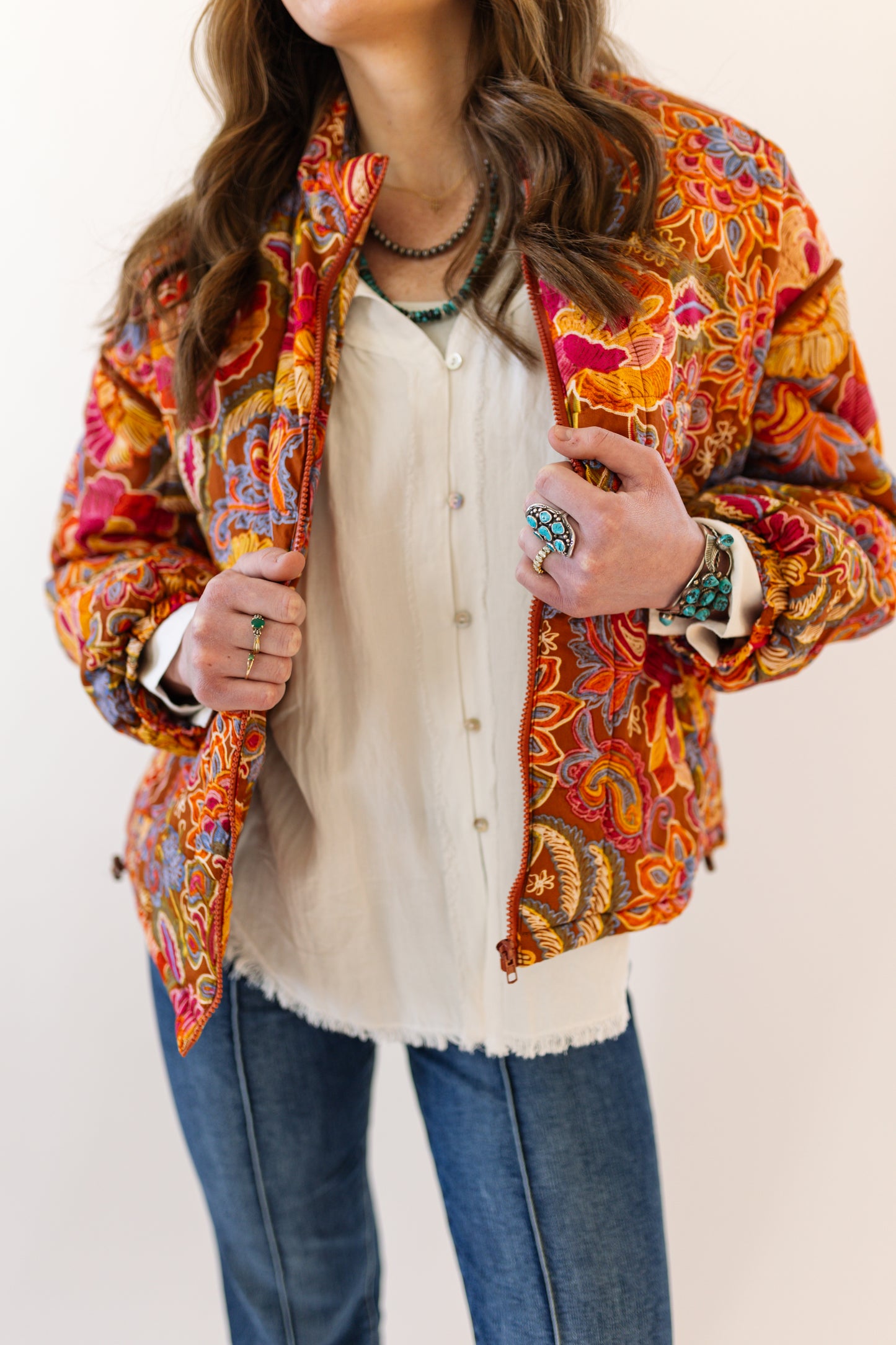 Floral Bomber Jacket