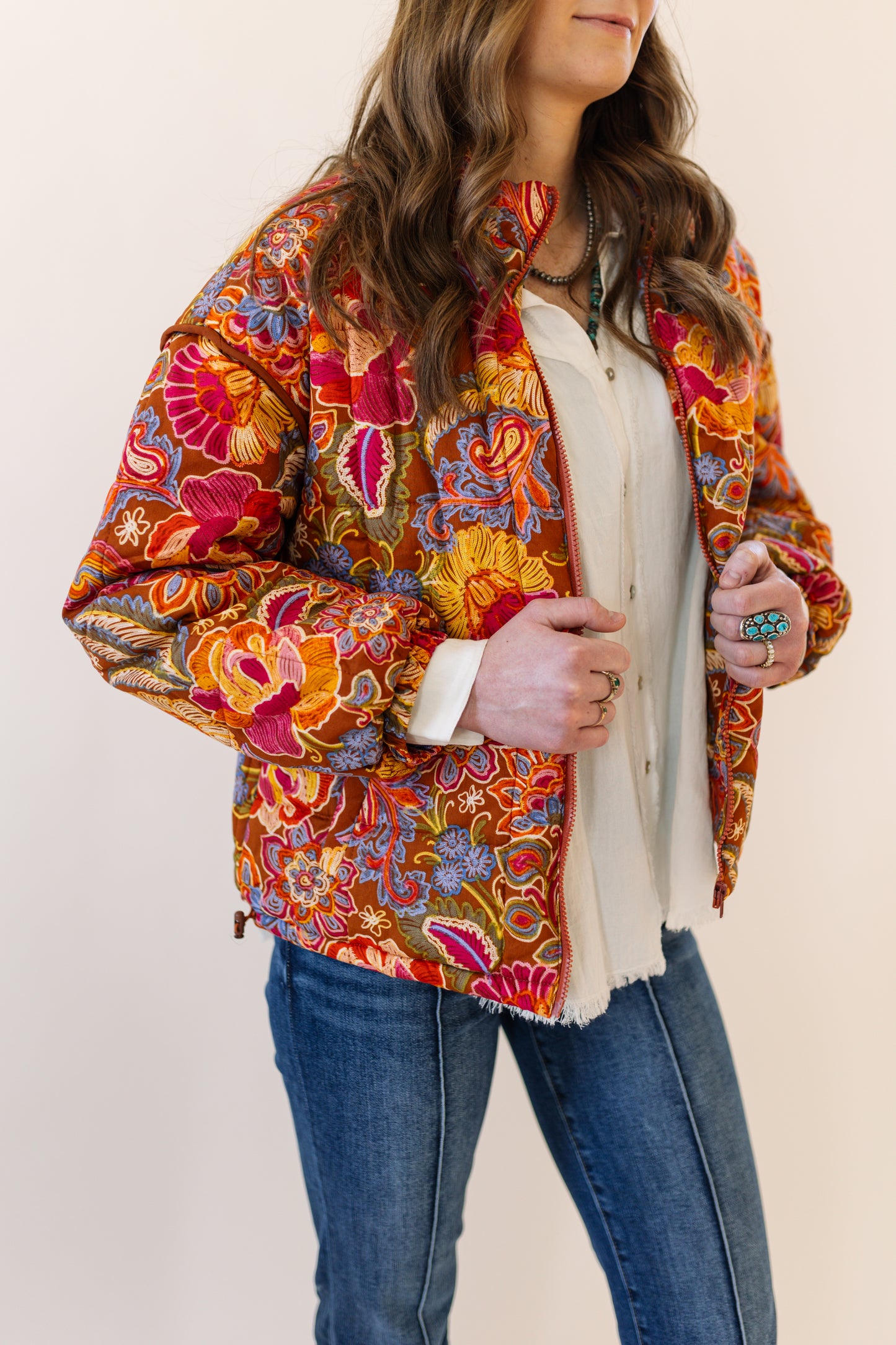 Floral Bomber Jacket