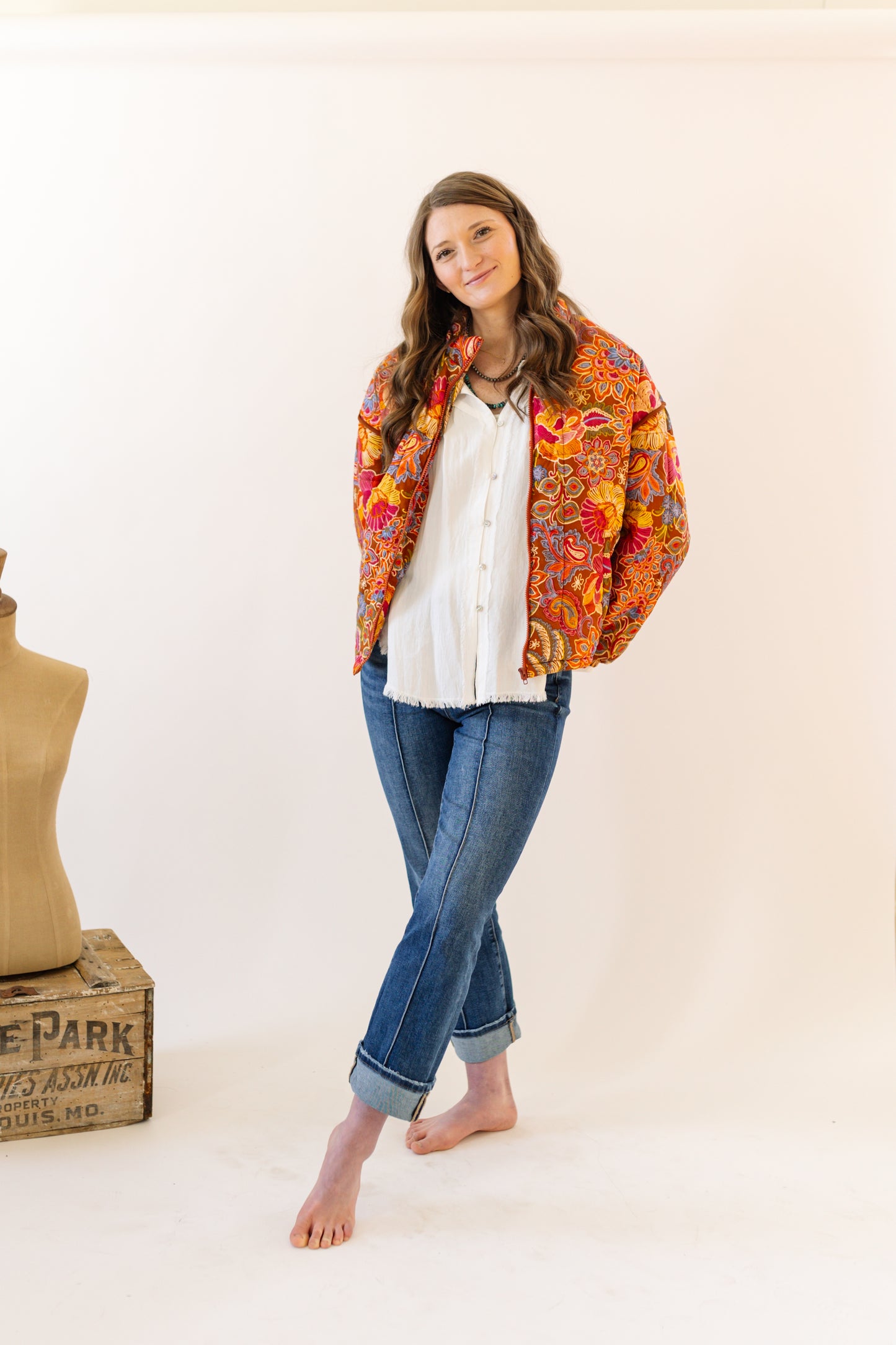 Floral Bomber Jacket