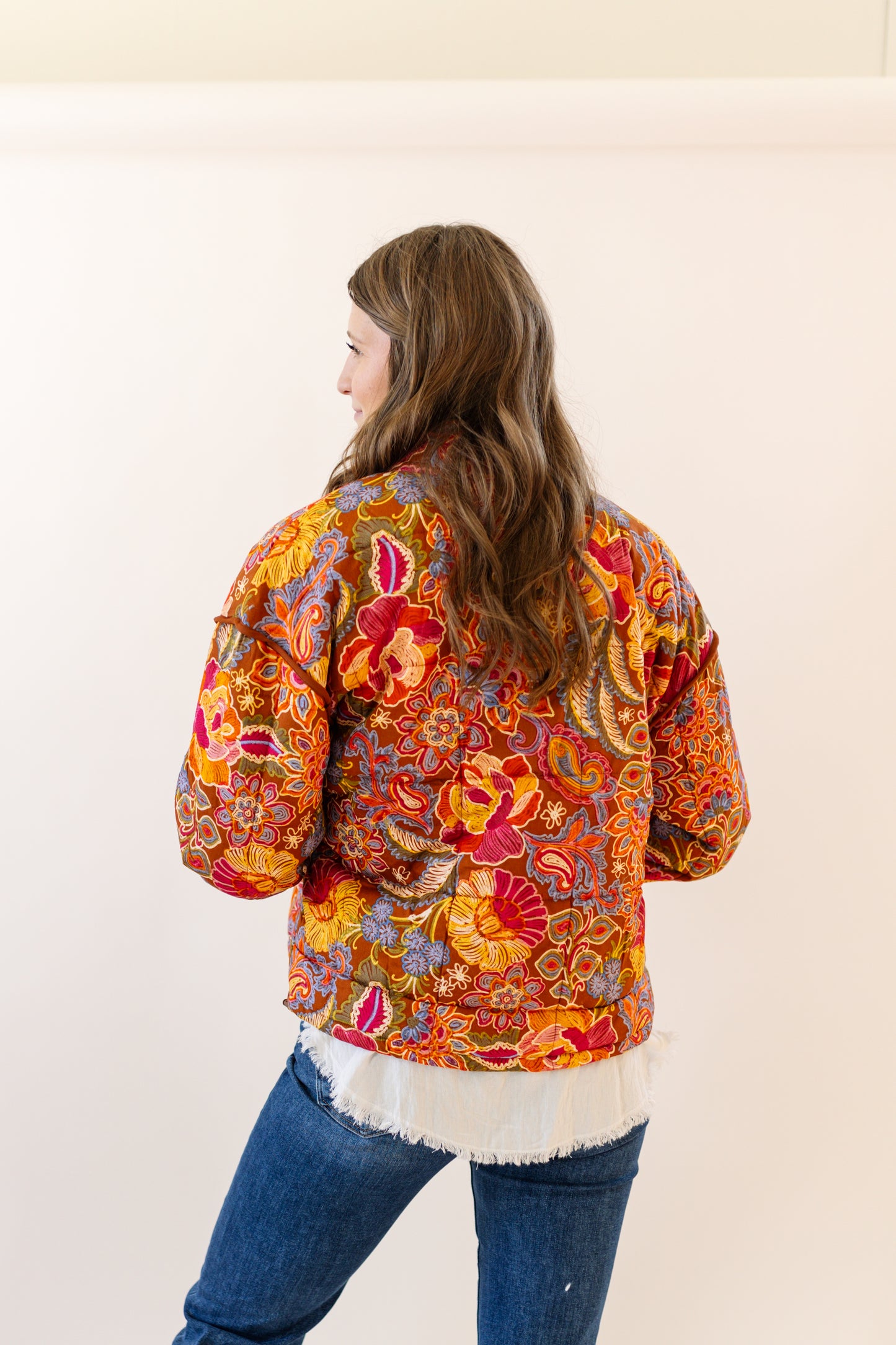 Floral Bomber Jacket