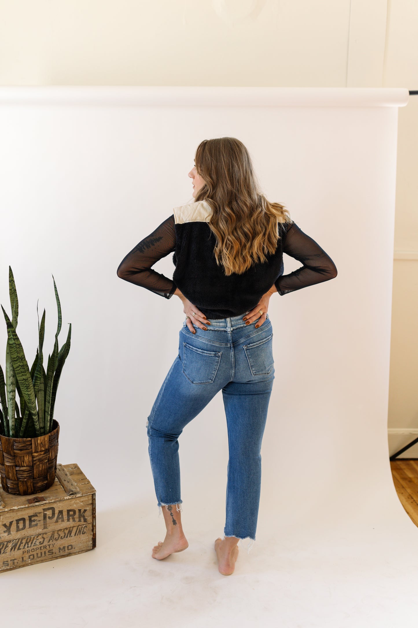 Color Block Half-Zip Vest
