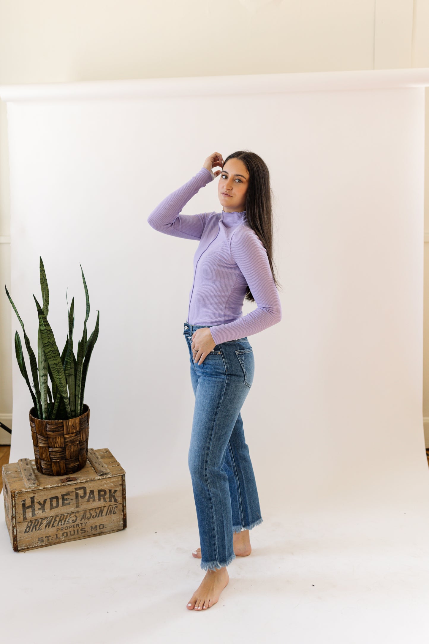 Ribbed Long Sleeve Top (Two Colors)