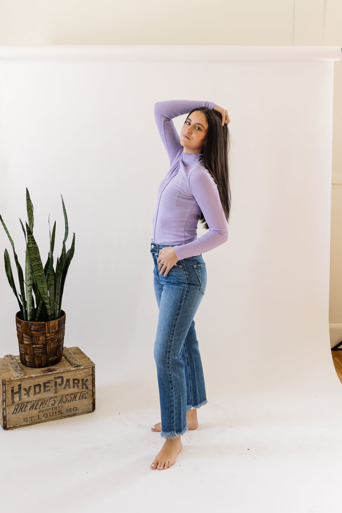 Ribbed Long Sleeve Top (Two Colors)