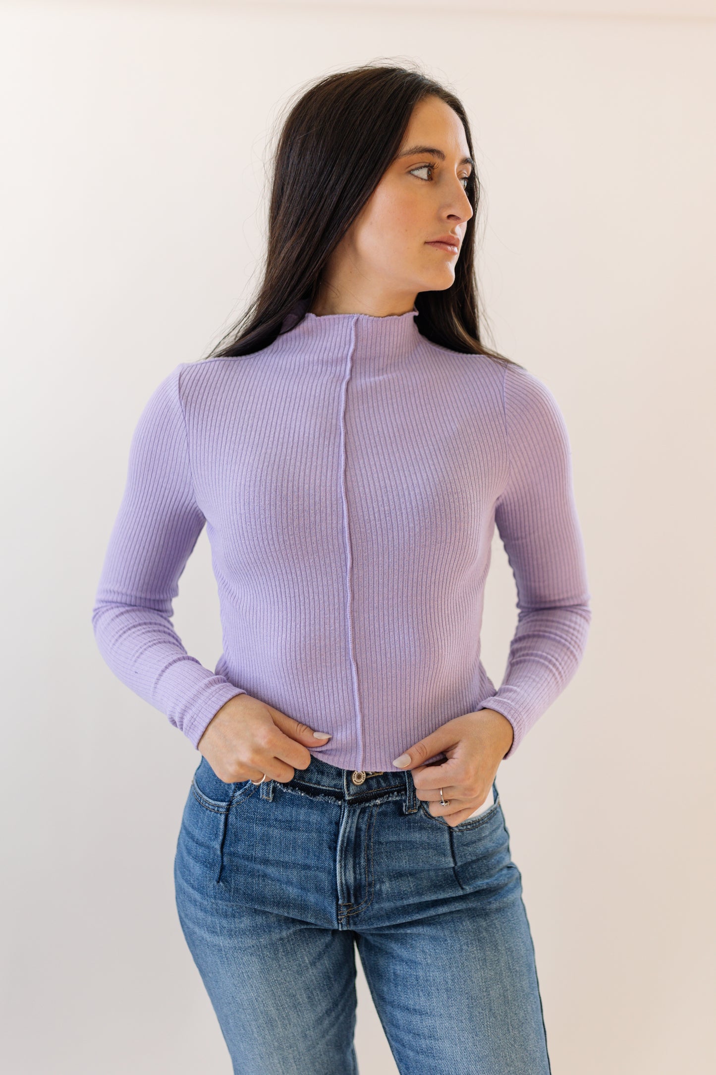 Ribbed Long Sleeve Top (Two Colors)