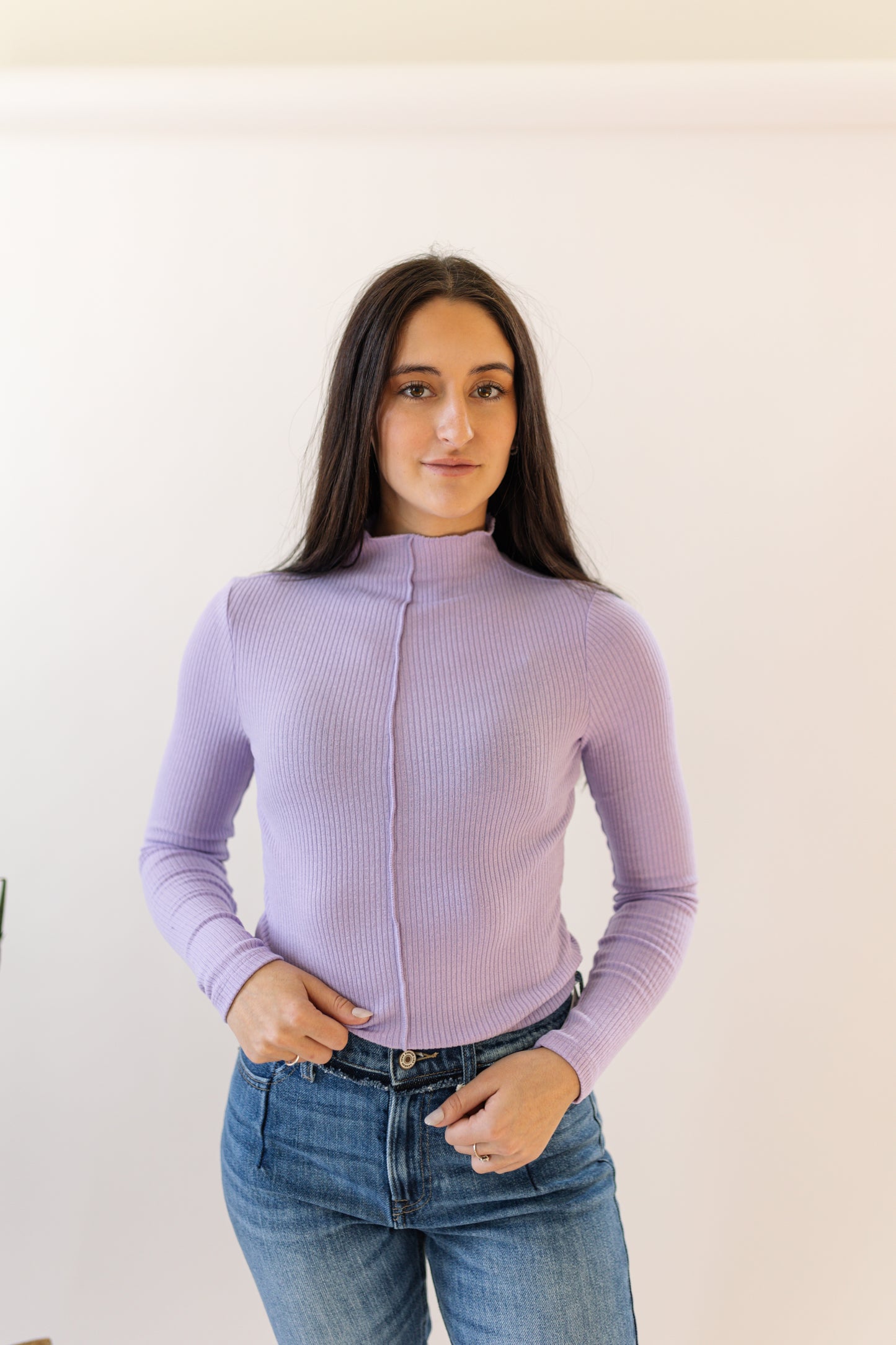Ribbed Long Sleeve Top (Two Colors)