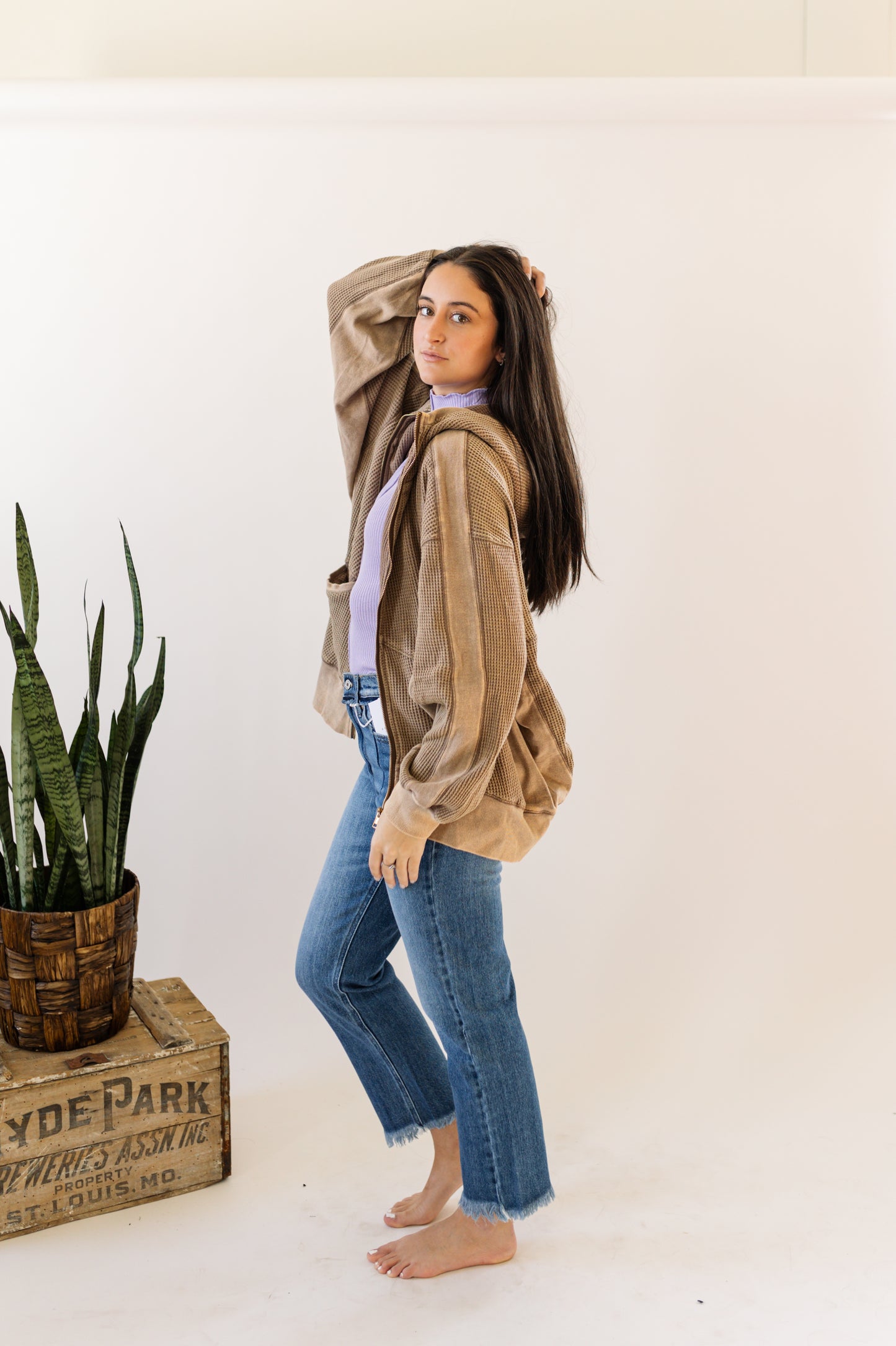 Waffle Knit Thermal Jacket