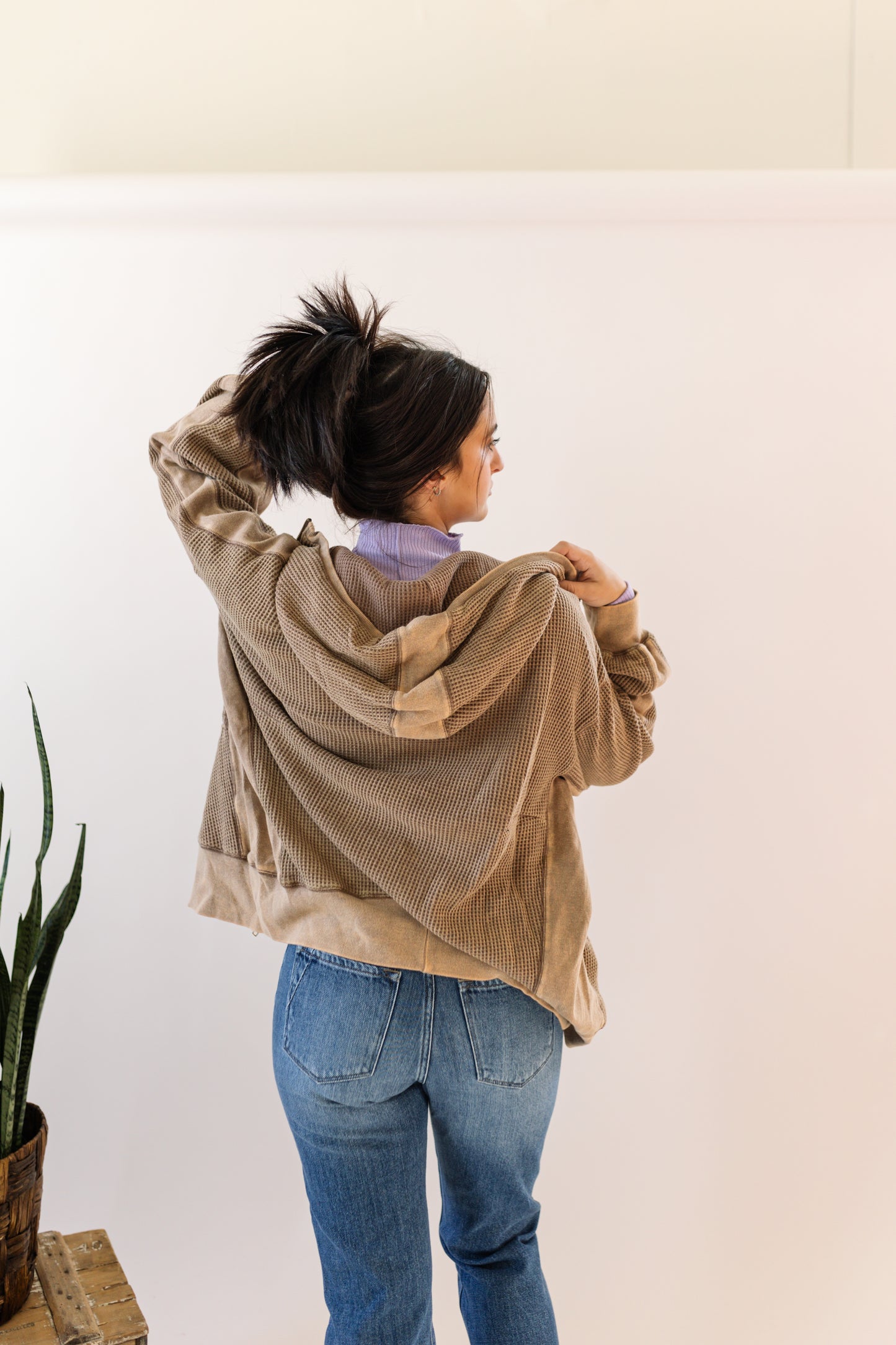 Waffle Knit Thermal Jacket