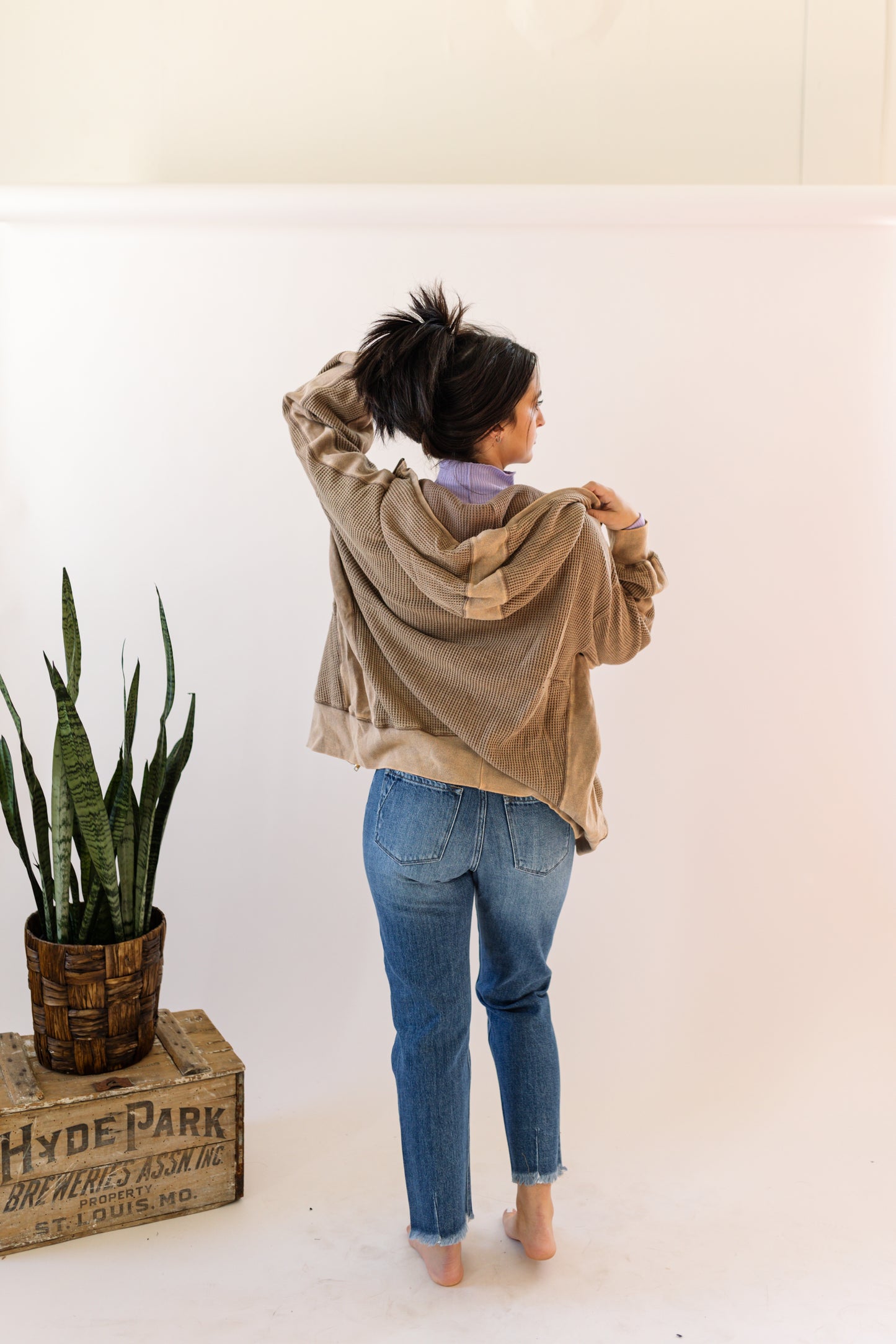 Waffle Knit Thermal Jacket