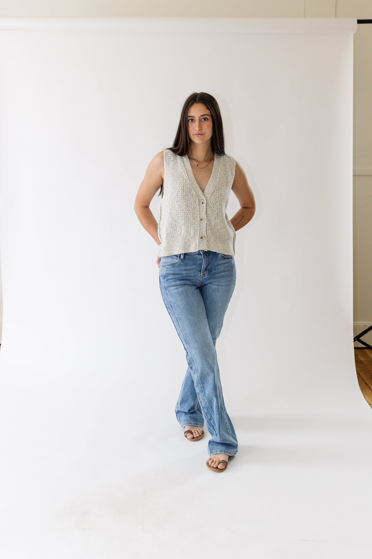 Cable Knit Sweater Vest