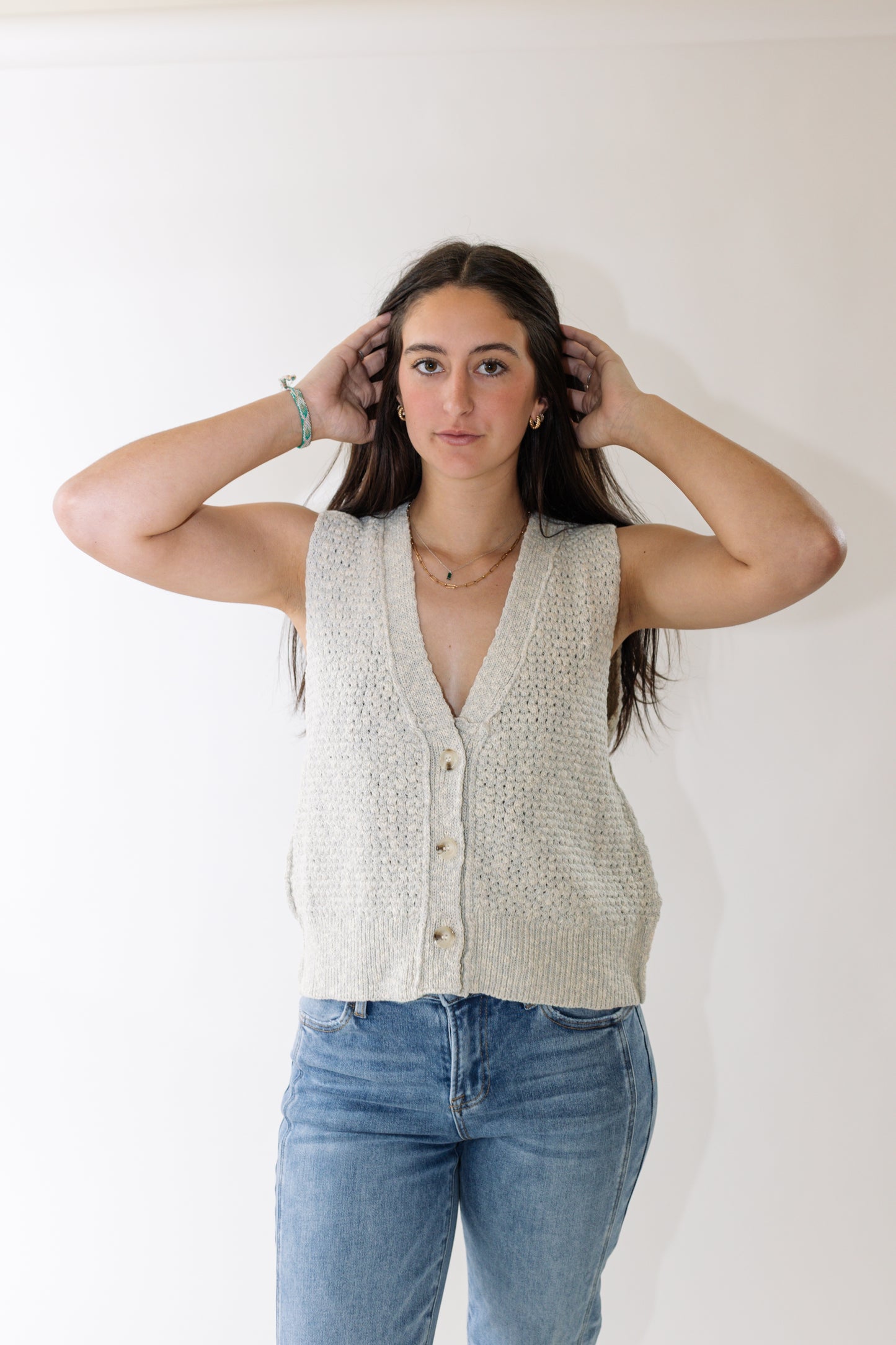 Cable Knit Sweater Vest