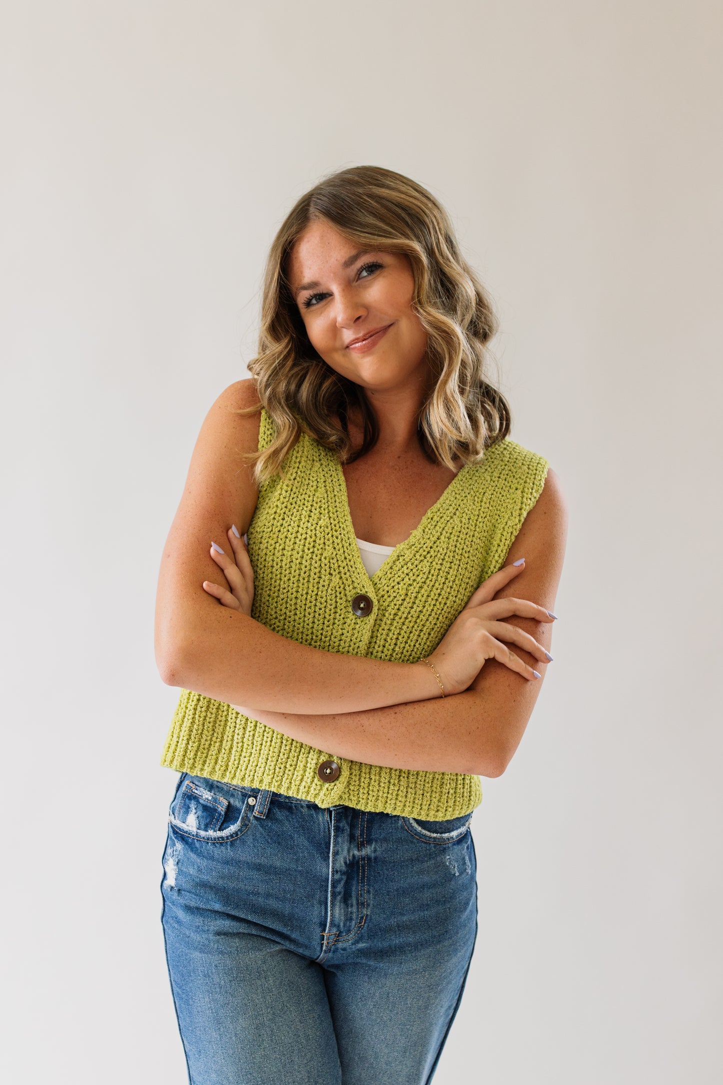 Lime Sweater Vest