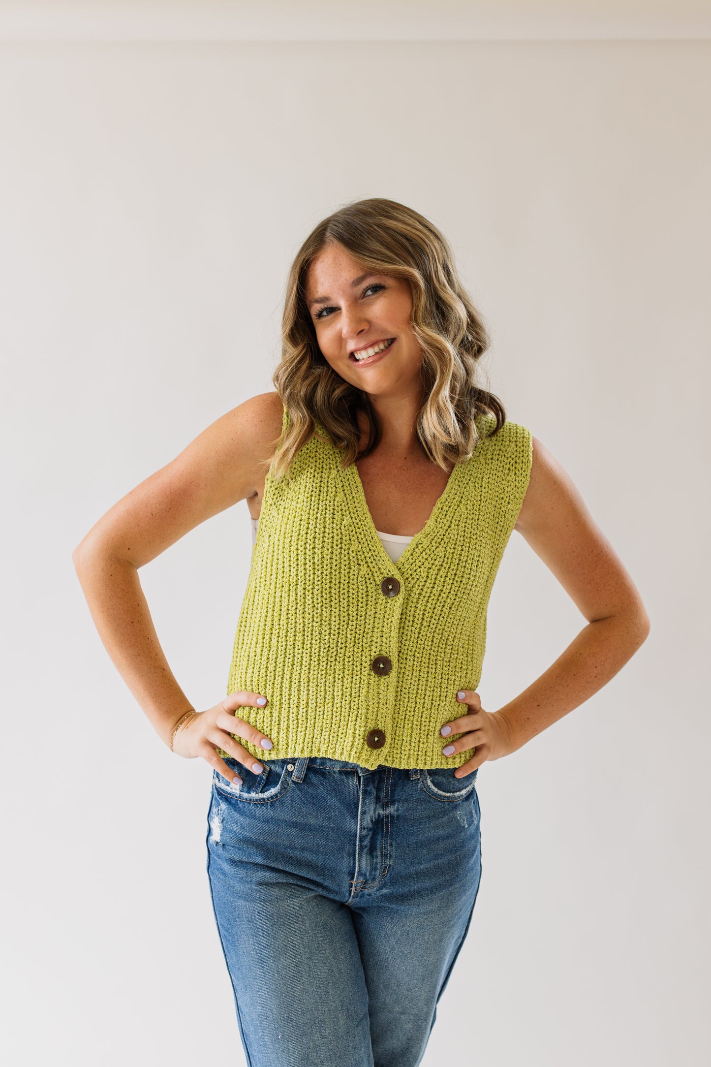 Lime Sweater Vest