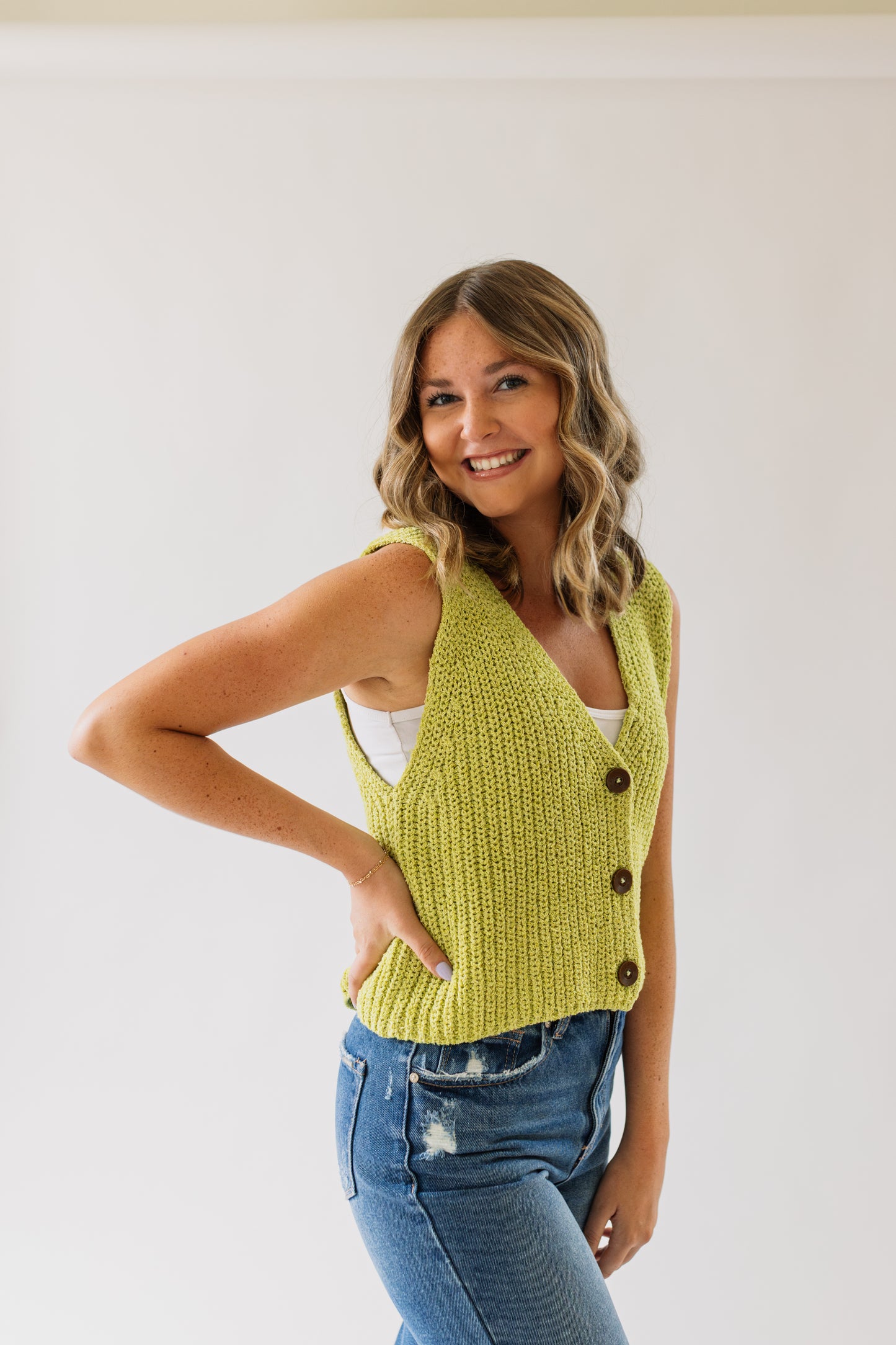 Lime Sweater Vest