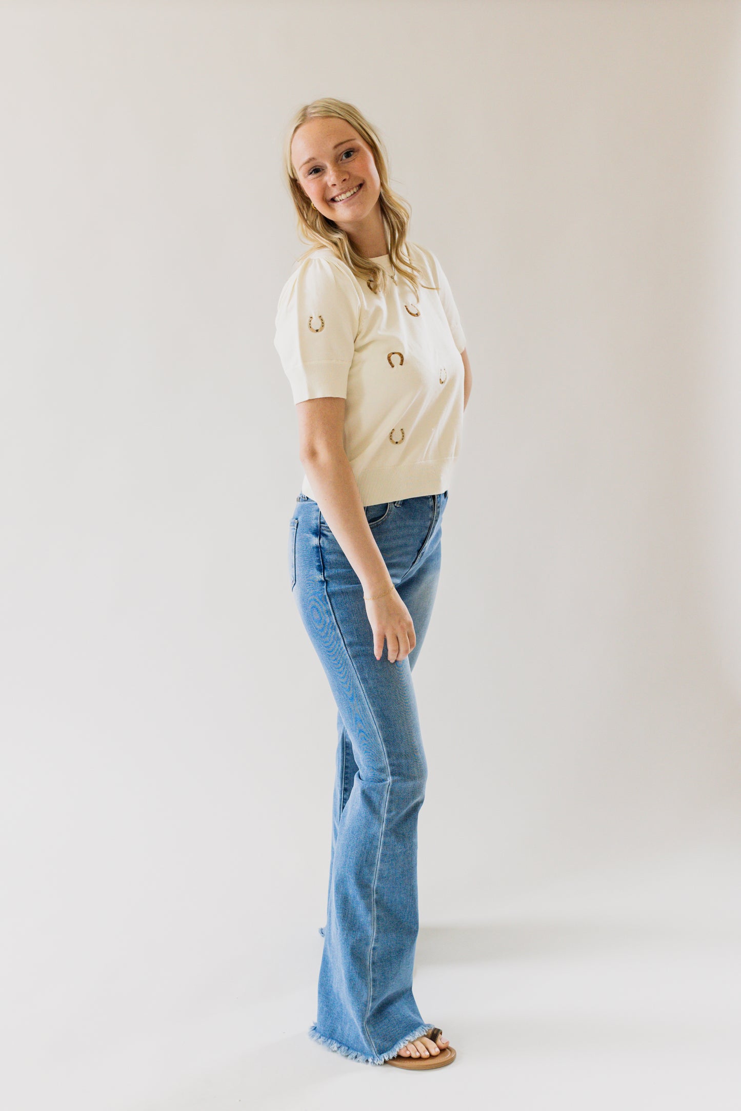 Horseshoe Embroidered Top