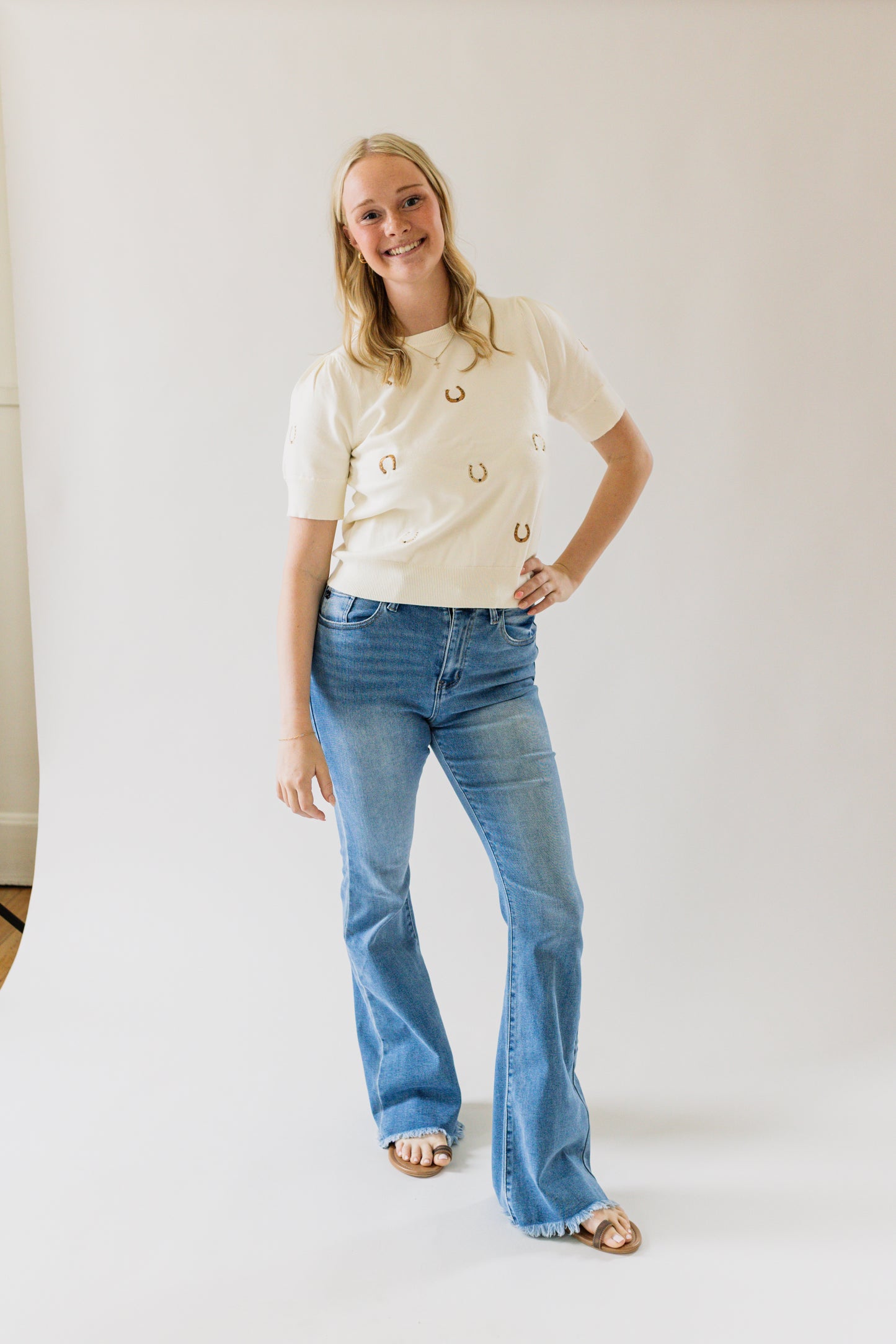 Horseshoe Embroidered Top