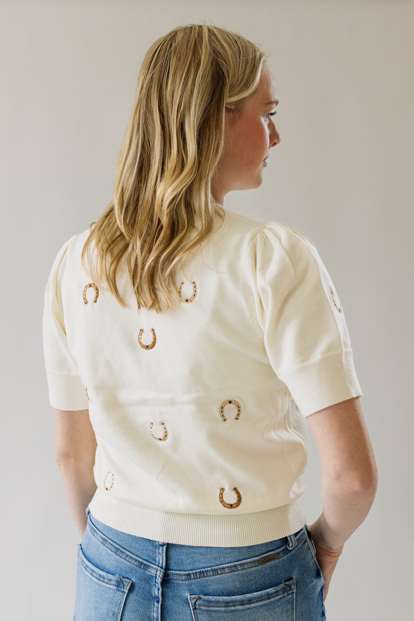 Horseshoe Embroidered Top