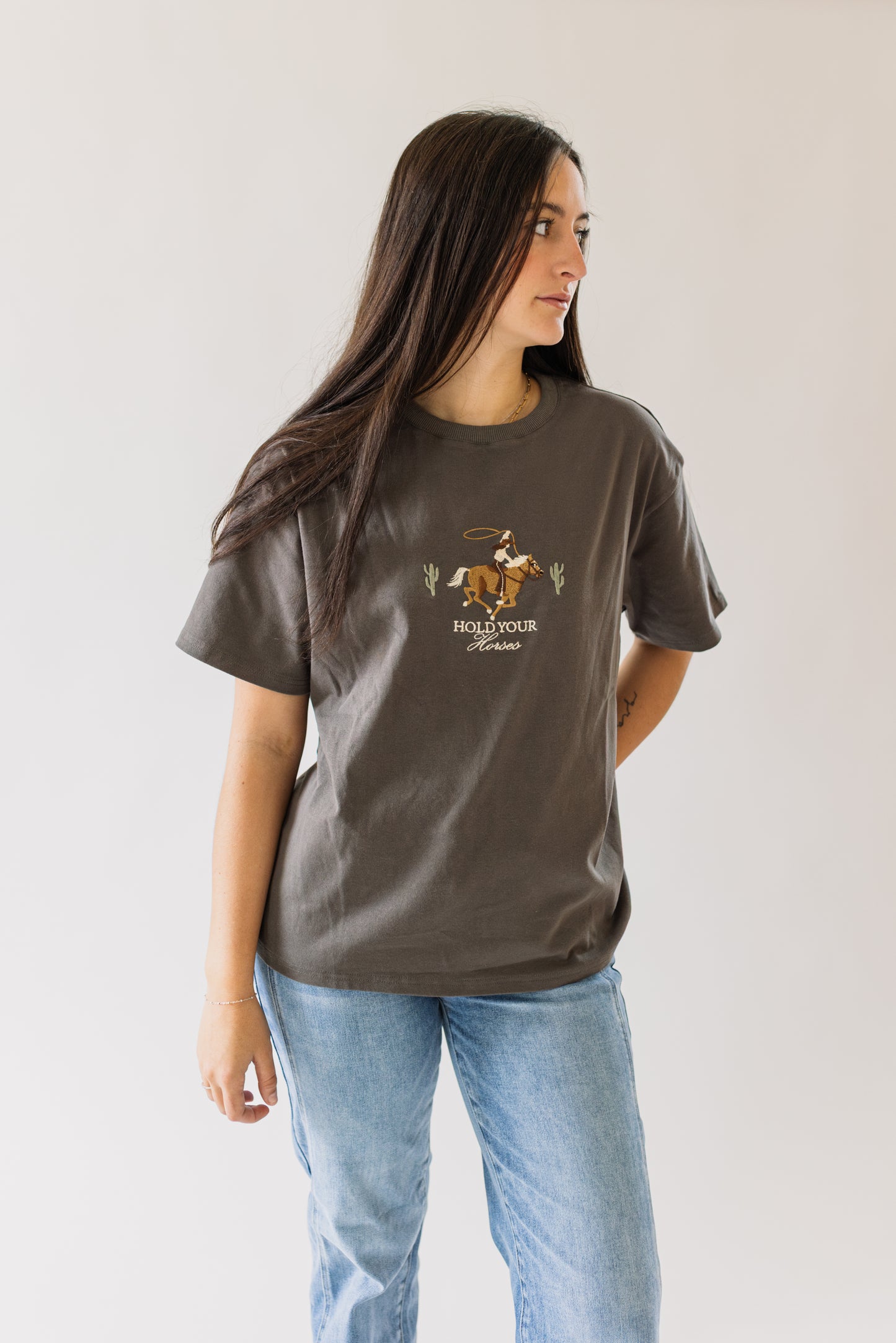 Hold Your Horses Embroidered Top