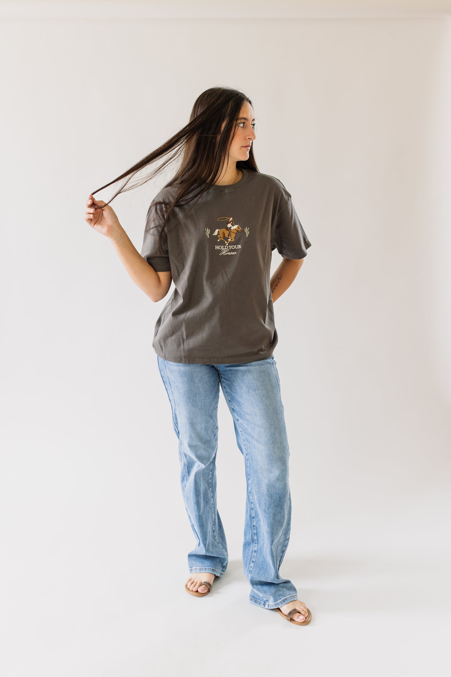 Hold Your Horses Embroidered Top