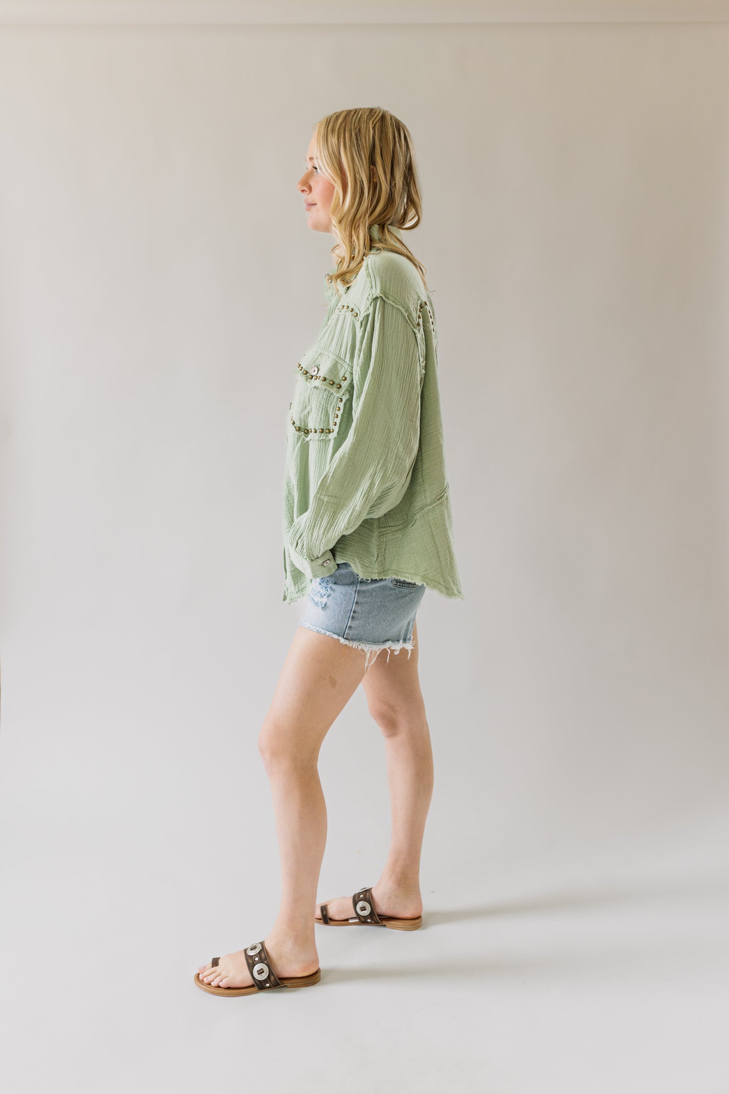 Studded Western Top