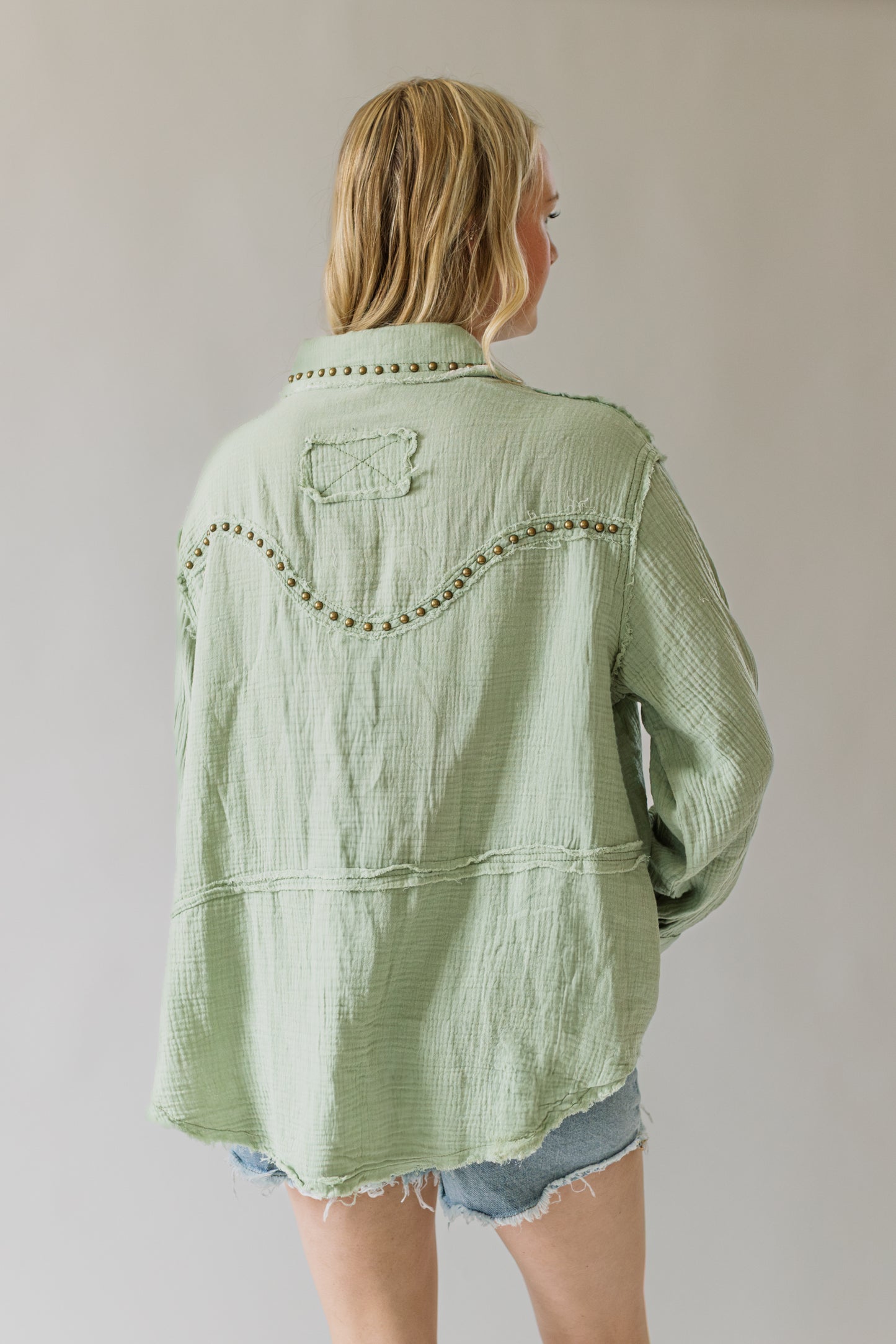 Studded Western Top