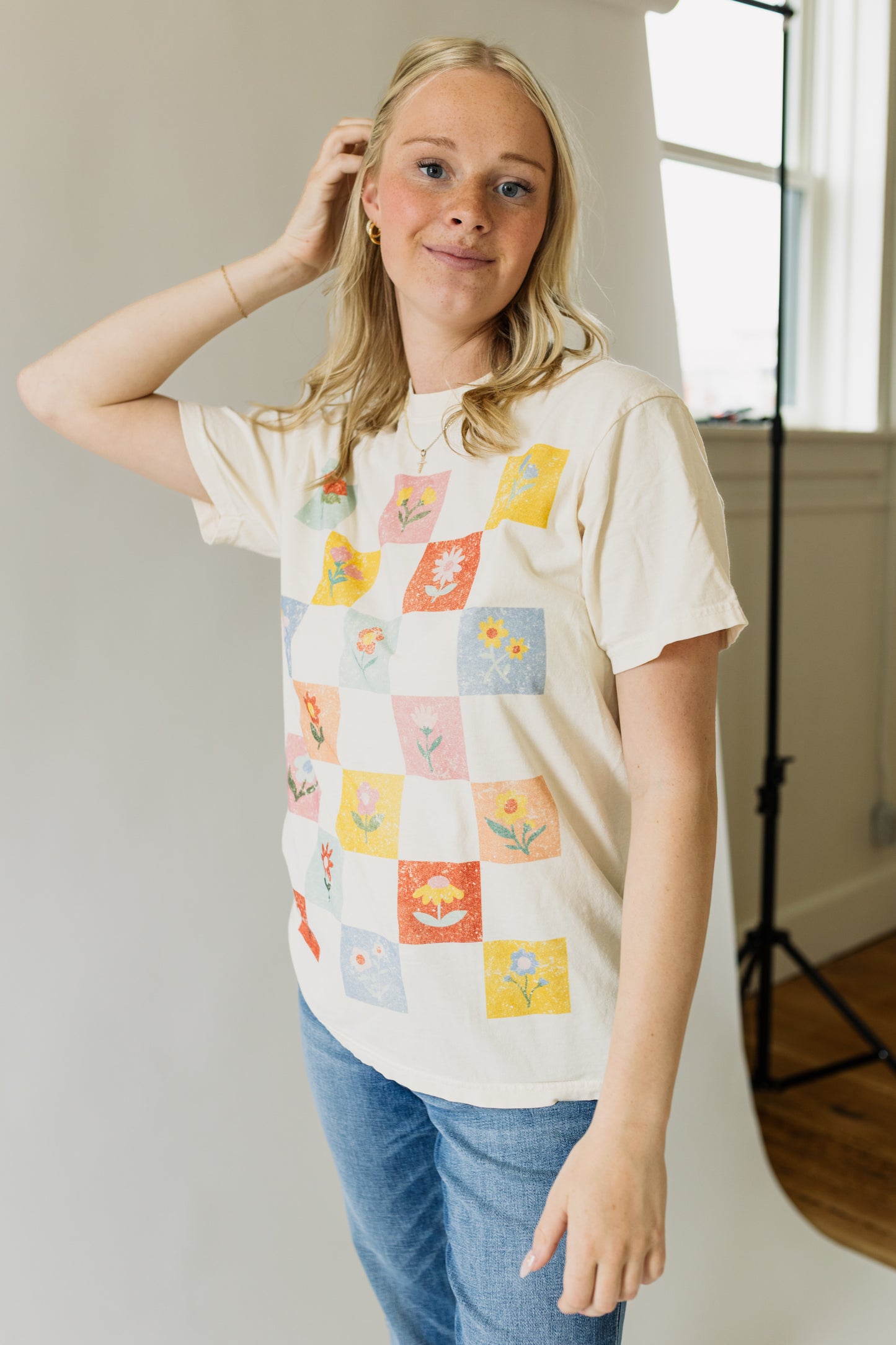 Patchwork Blooms Tee