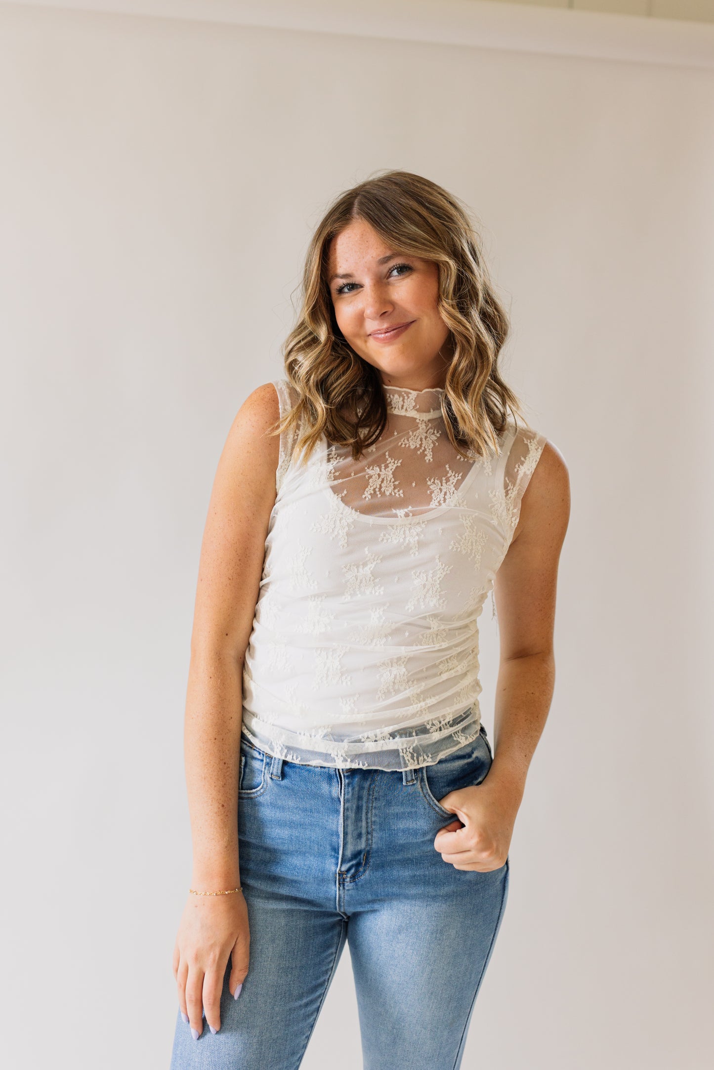 Sheer Floral Tank