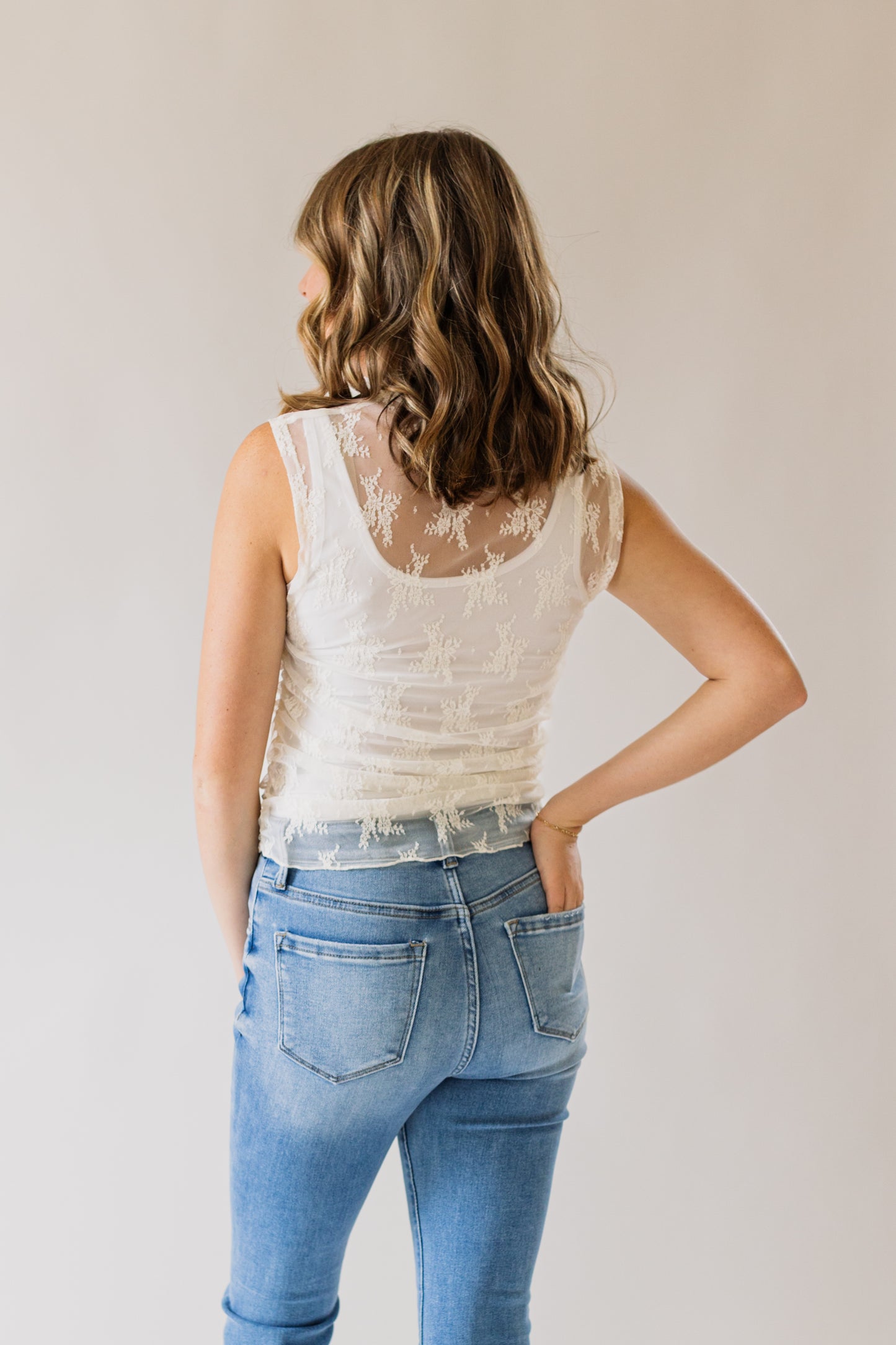 Sheer Floral Tank