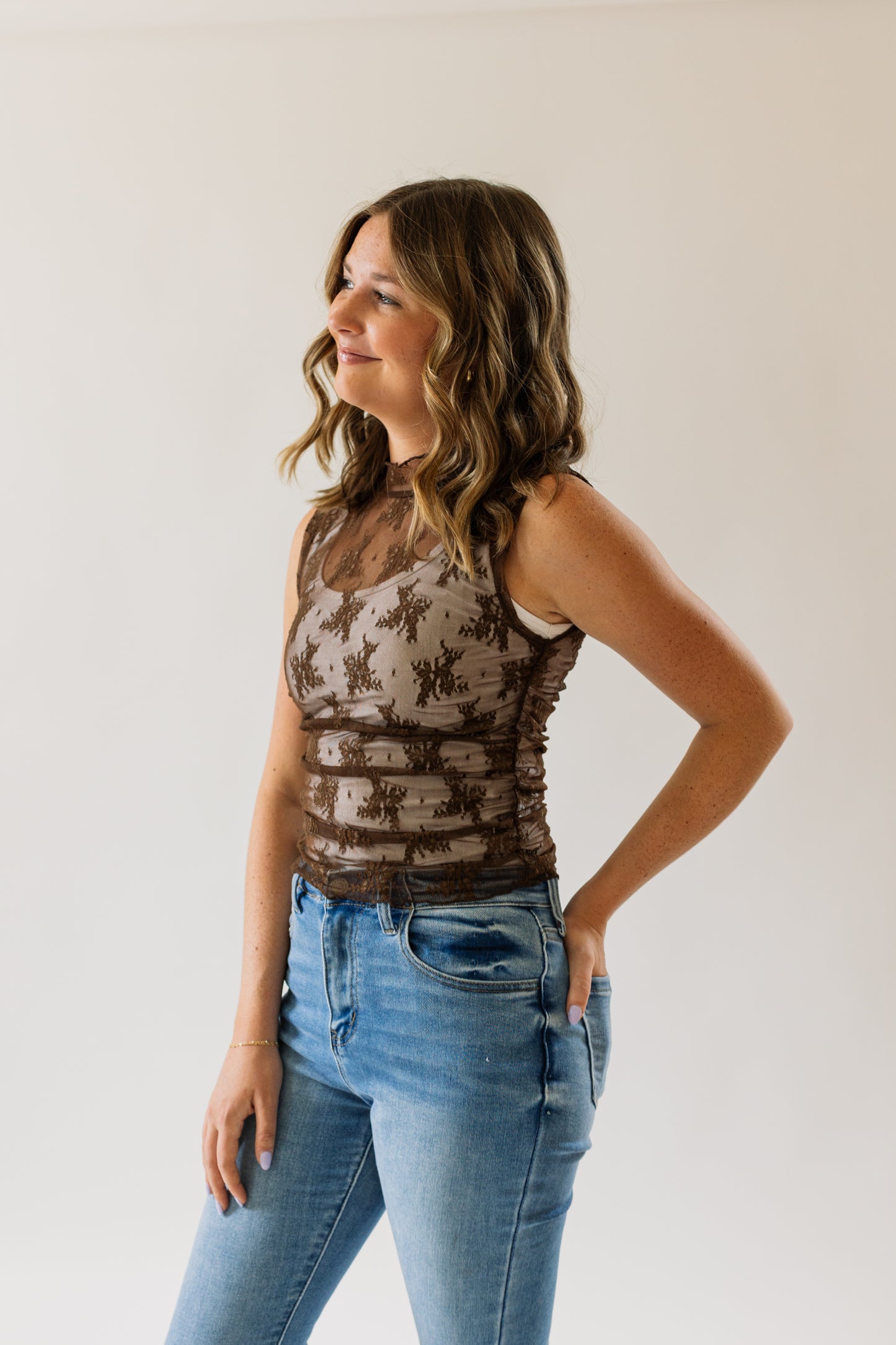 Sheer Floral Tank