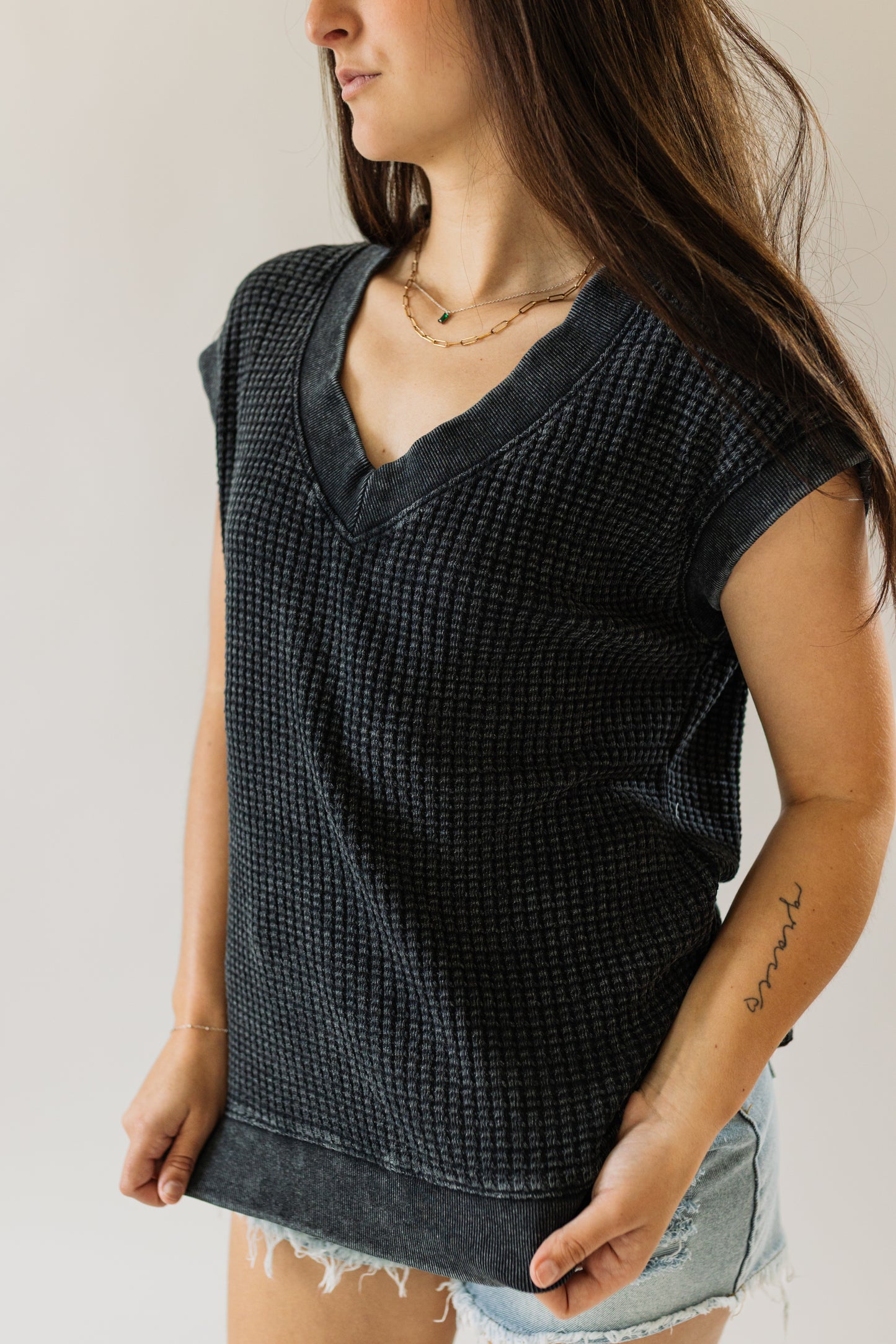 Chunky Waffle Knit Tee