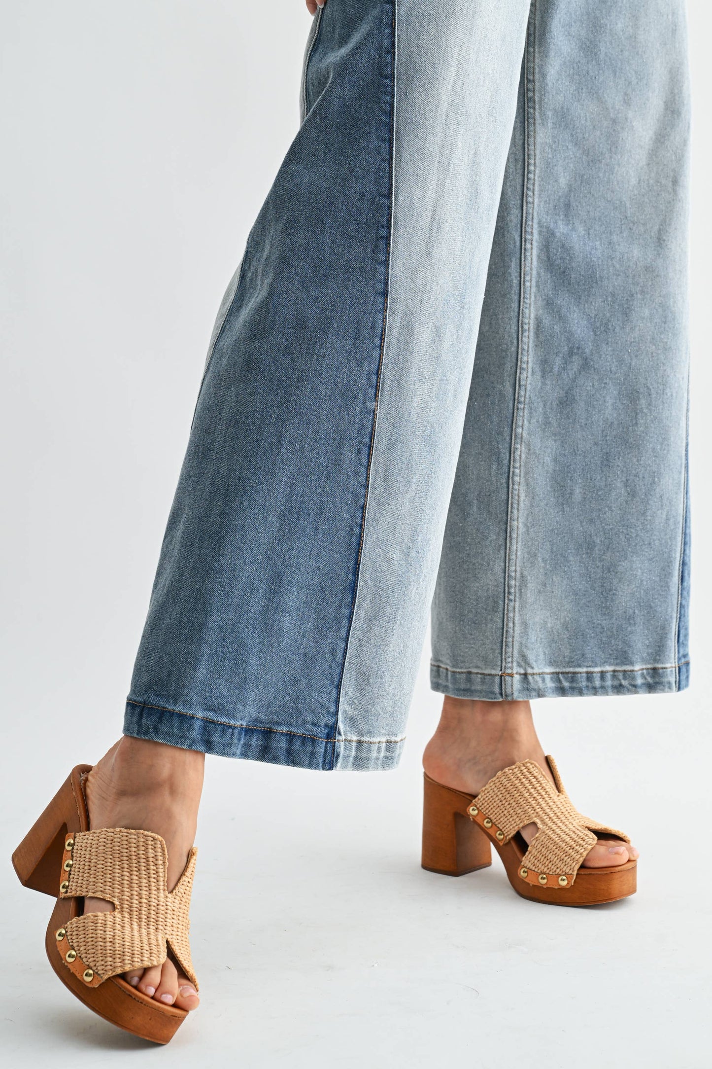 Two-Tone Crop Jean