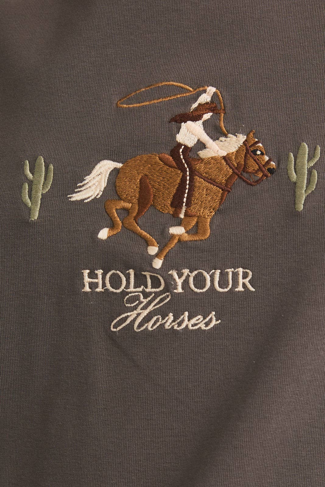 Hold Your Horses Embroidered Top