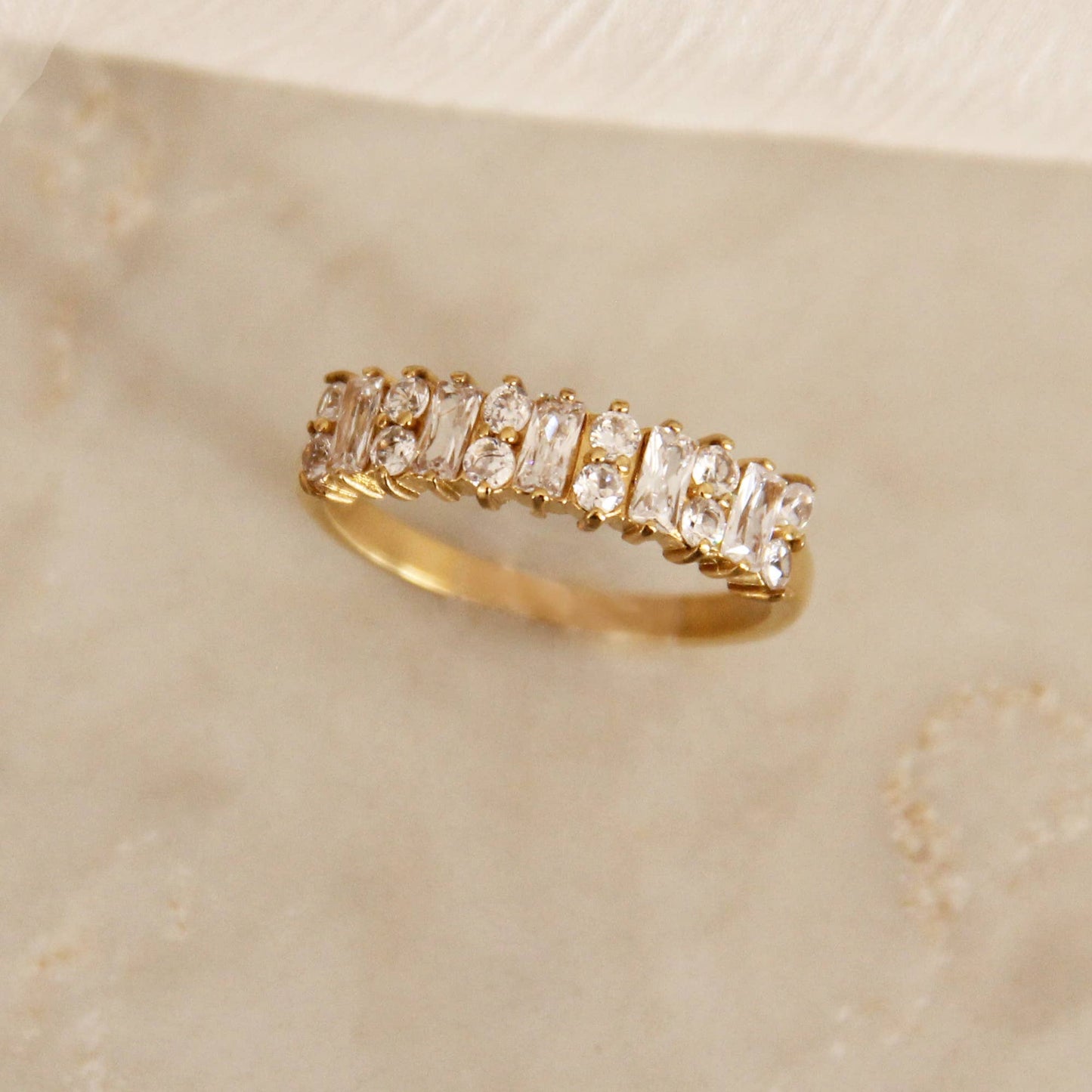 Baguette and Round Ring