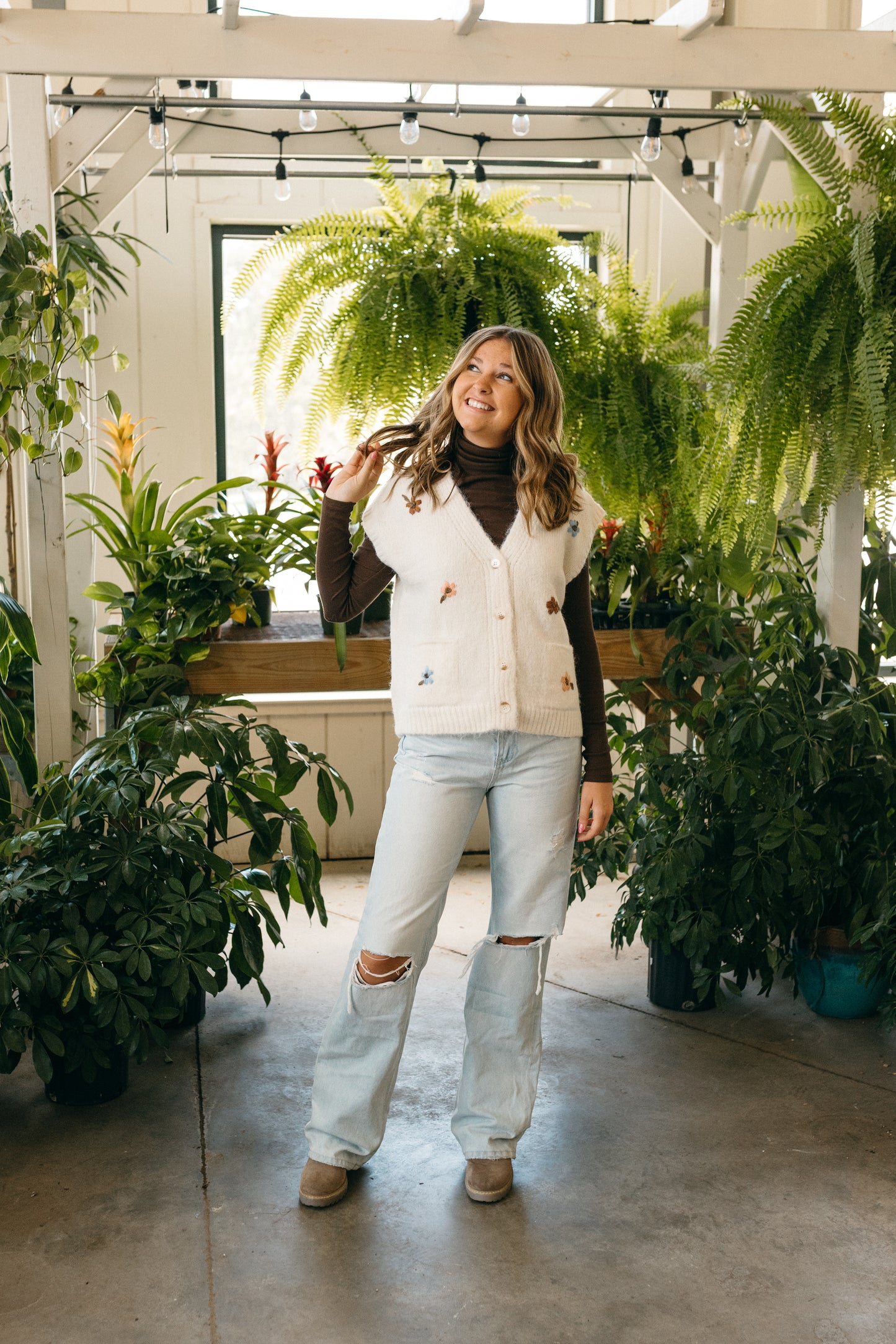 Floral Embroidered Vest
