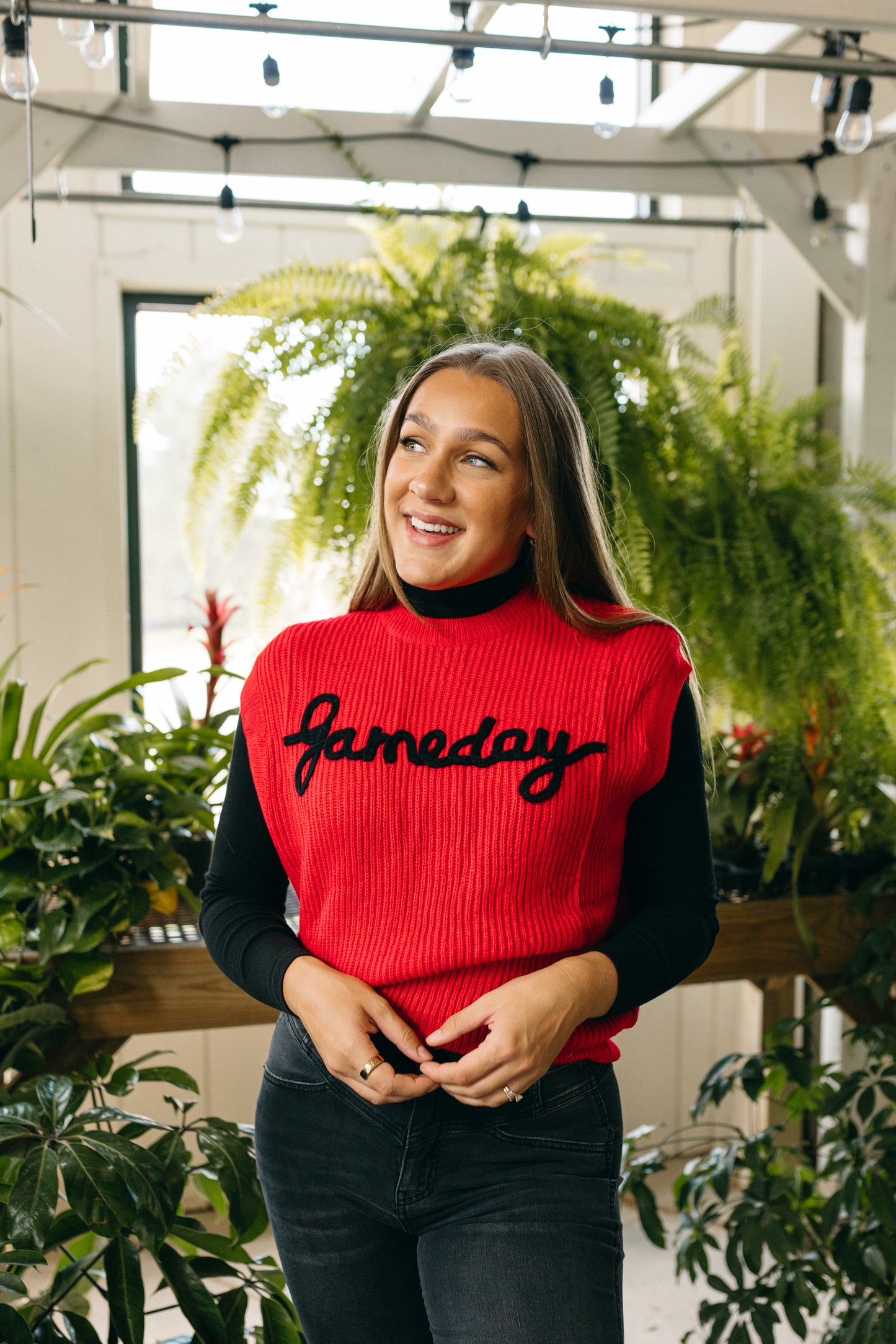 Game Day Hand Embroidered Sweater Vest