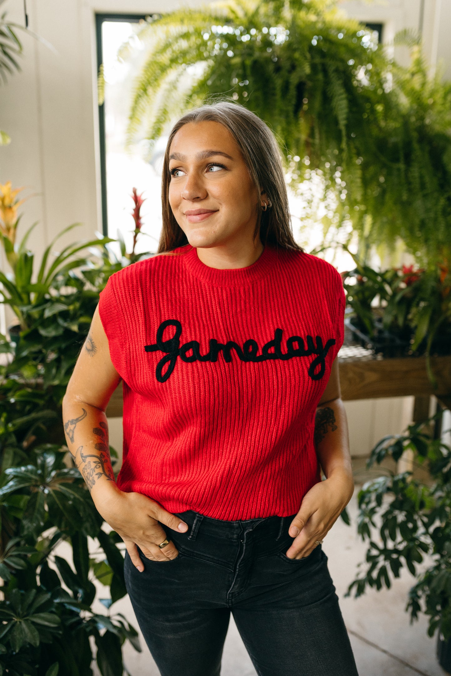 Game Day Hand Embroidered Sweater Vest