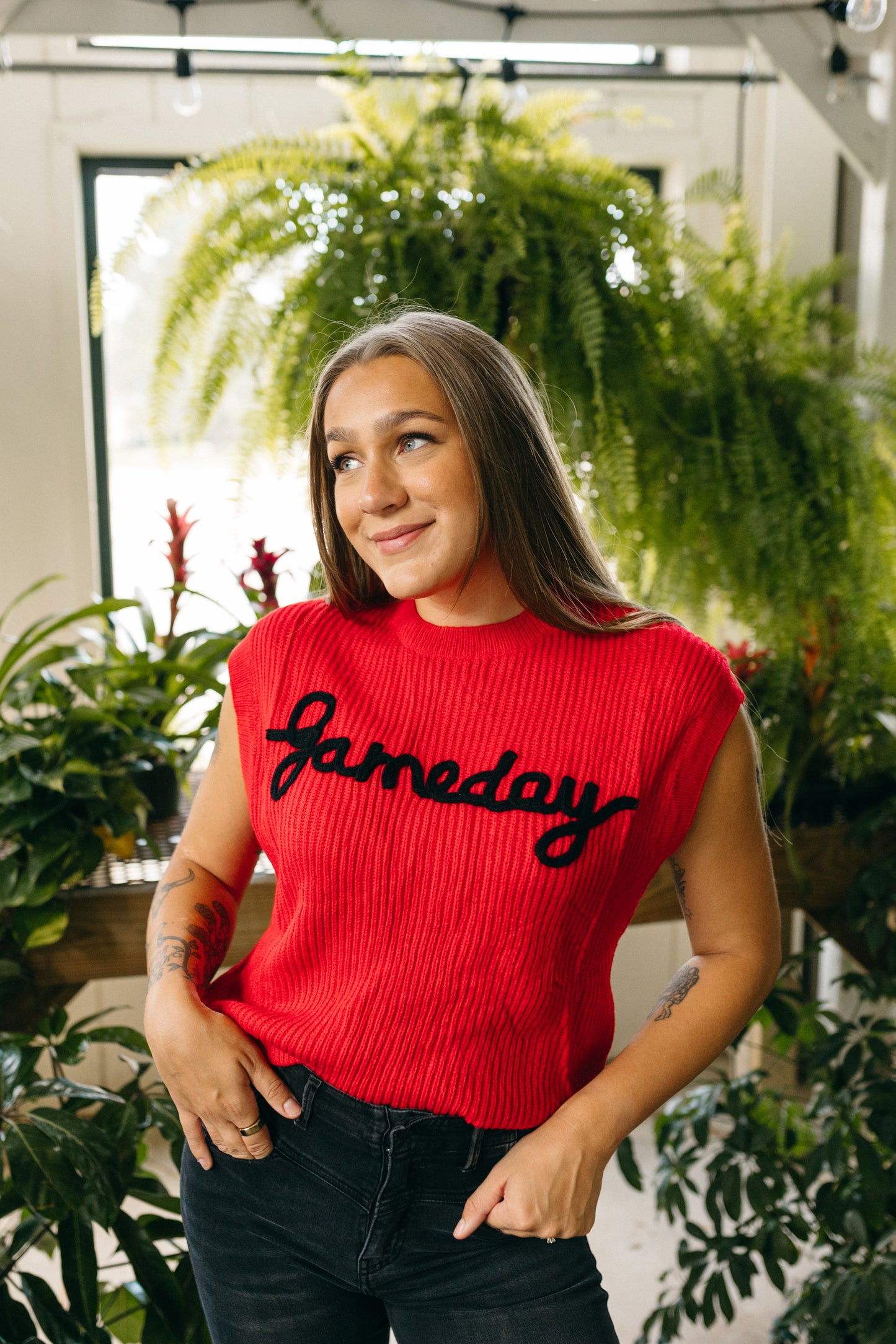 Game Day Hand Embroidered Sweater Vest