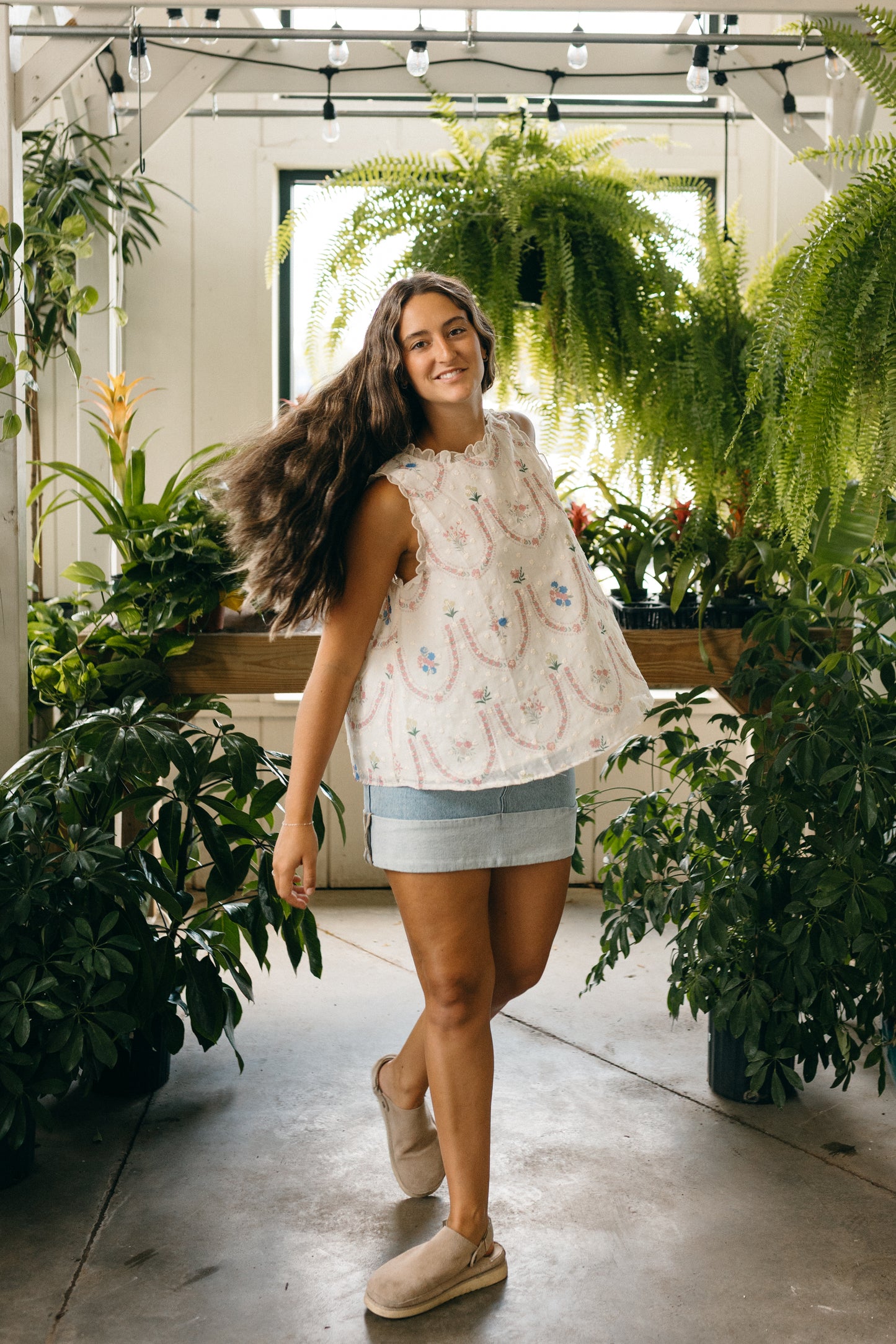 Floral Embroidered Tank
