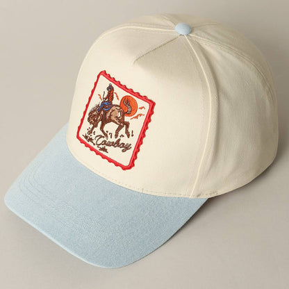 Cowboy Patch Denim Cap